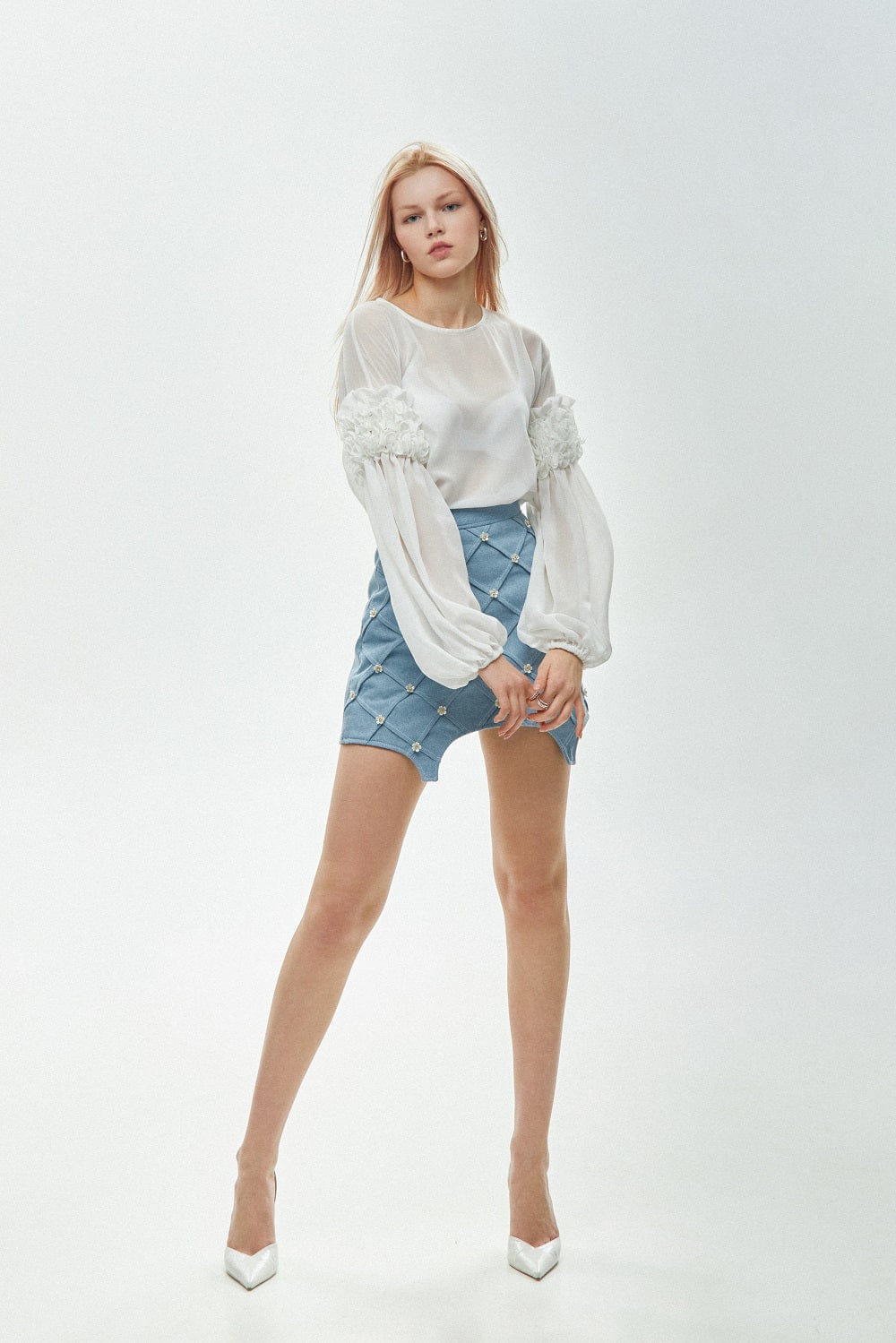 Denim Mini Skirt made by Guranda