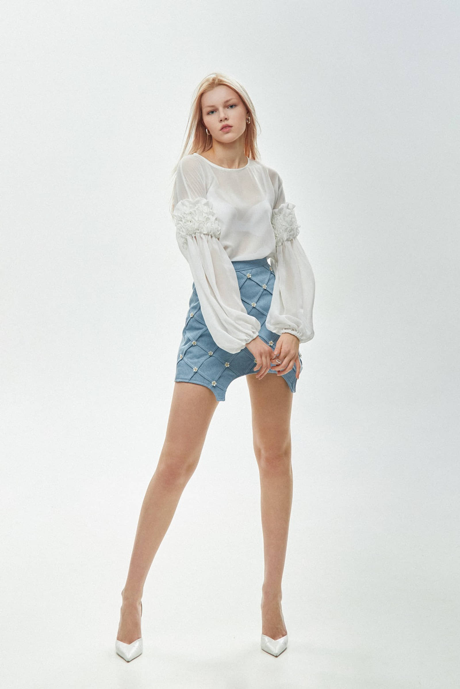 Denim Mini Skirt made by Guranda