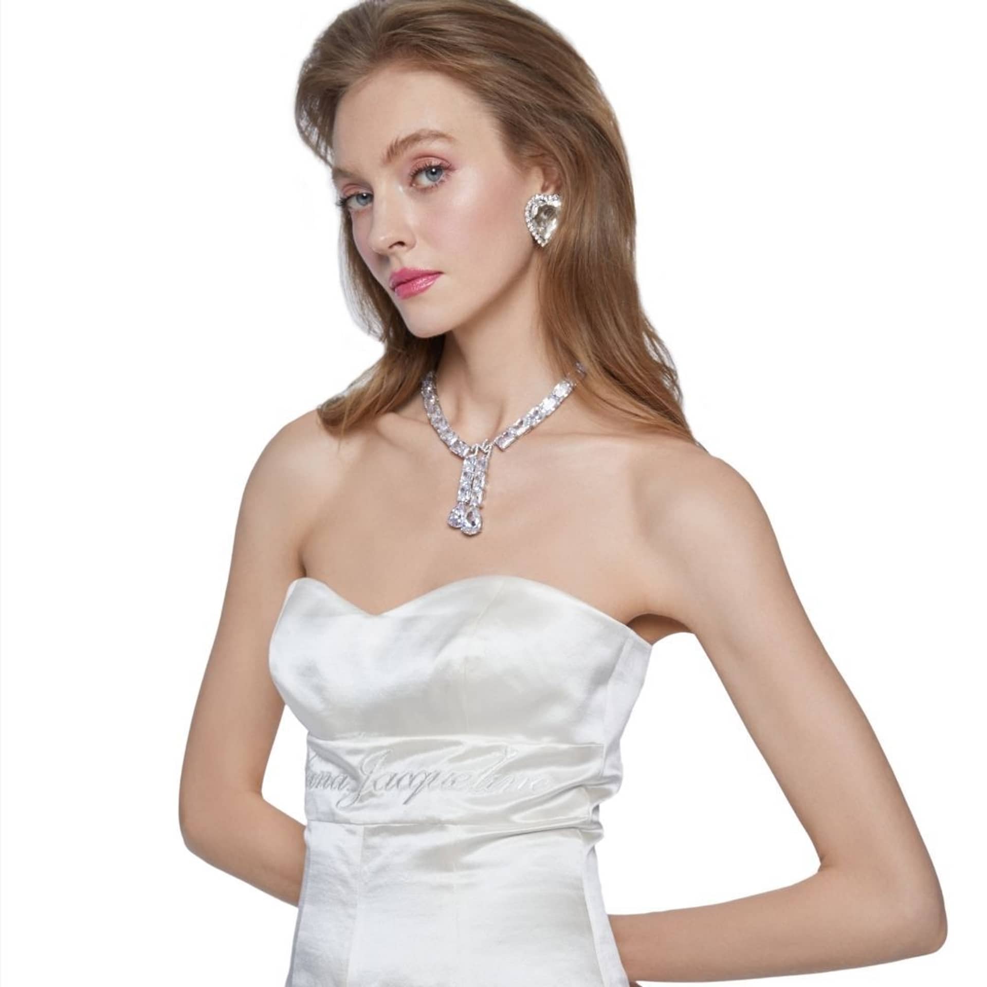 Clara Drop Choker Necklace in Silver made by Nana Jacqueline