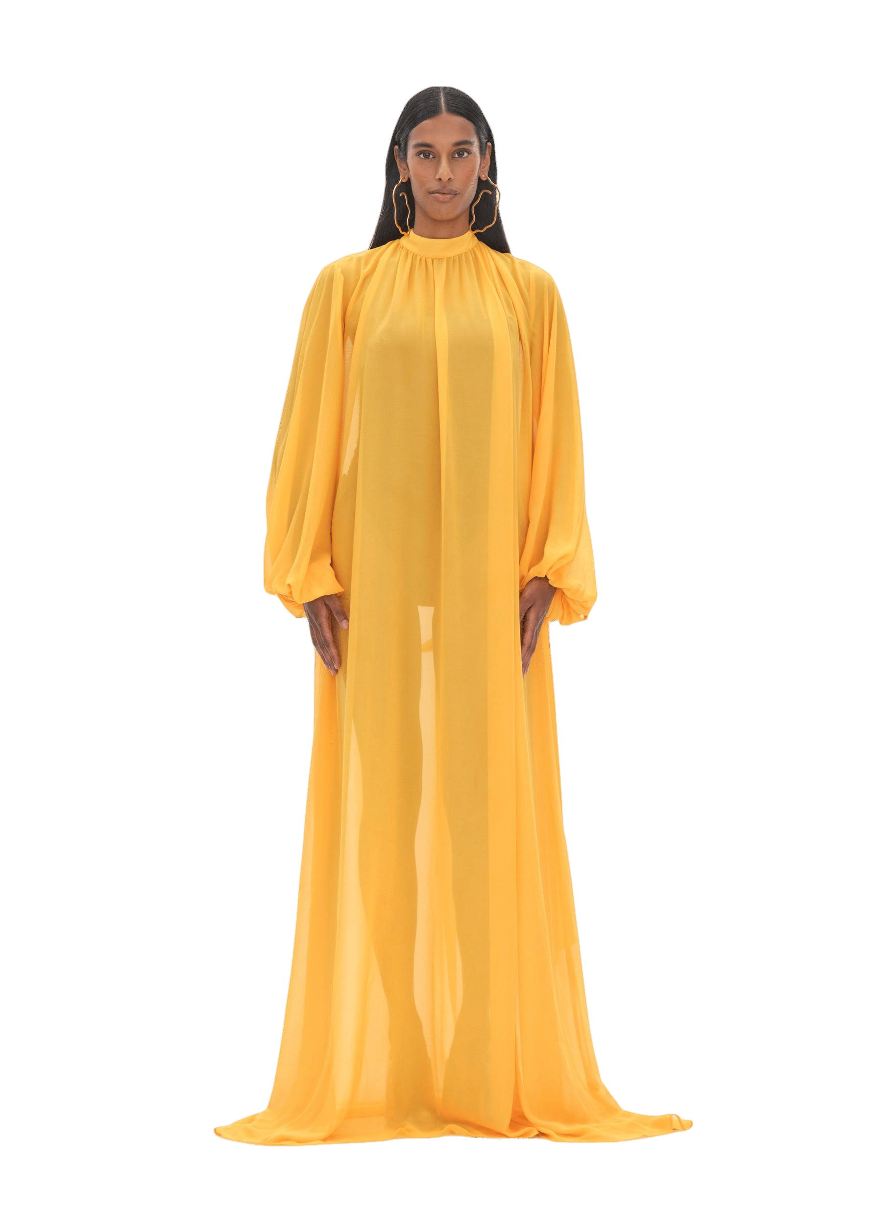 SADE COVER-UP MARIGOLD DRESS made by Andrea Iyamah