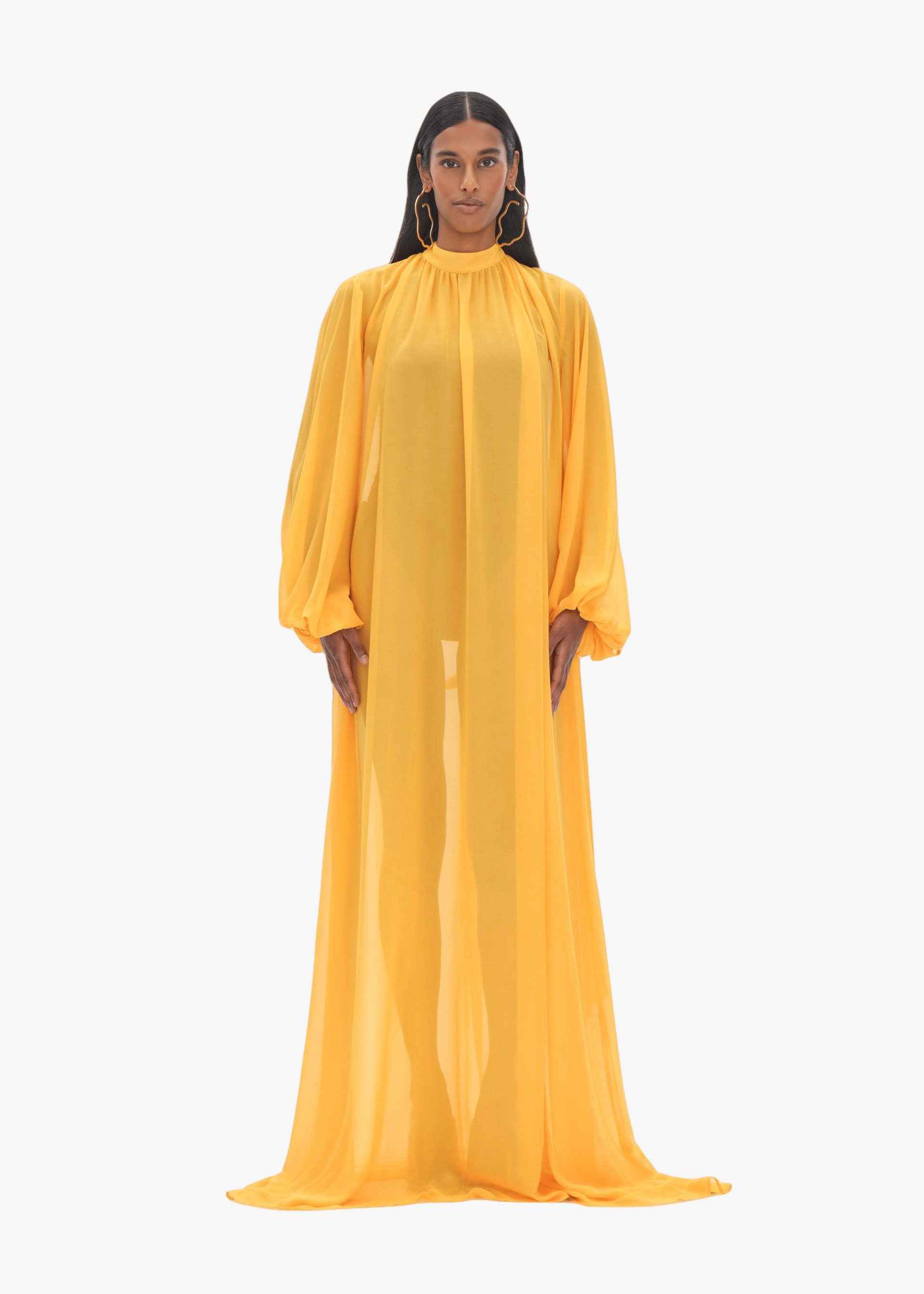 SADE COVER-UP MARIGOLD DRESS made by Andrea Iyamah