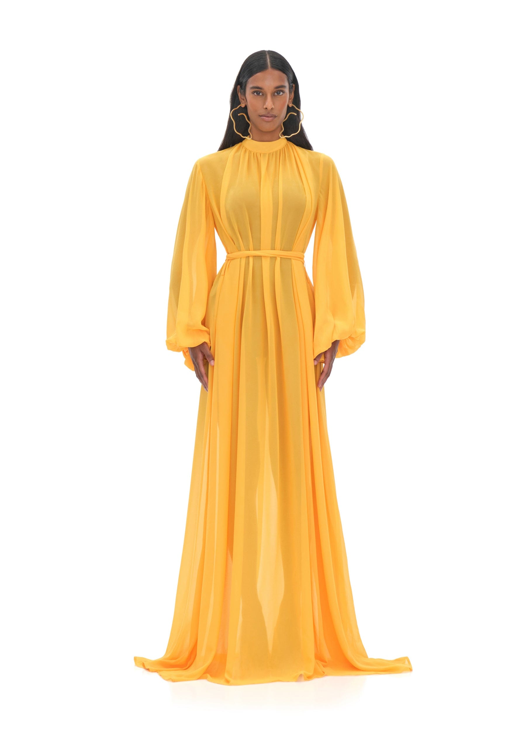 SADE COVER-UP MARIGOLD DRESS made by Andrea Iyamah