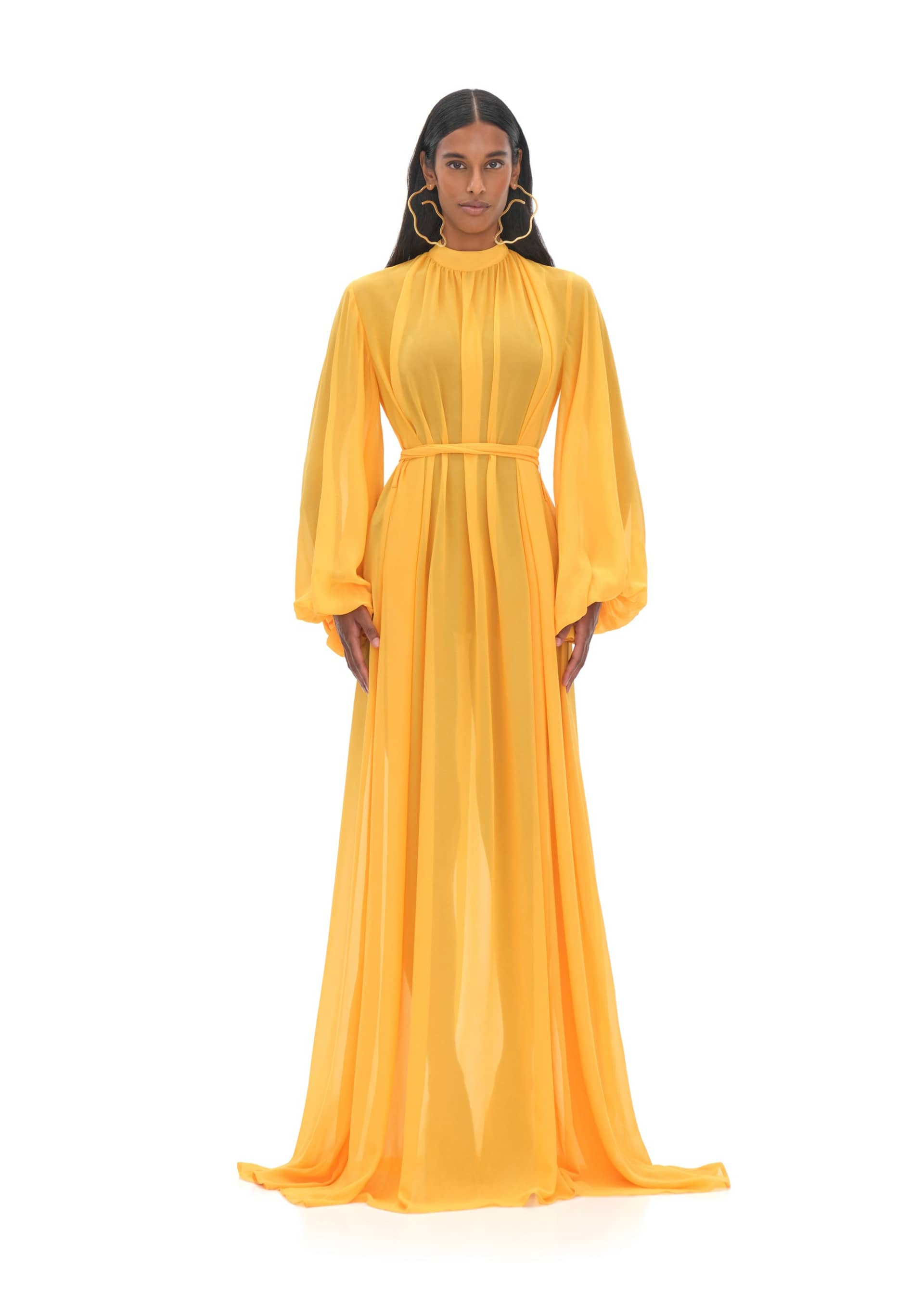 SADE COVER-UP MARIGOLD DRESS made by Andrea Iyamah