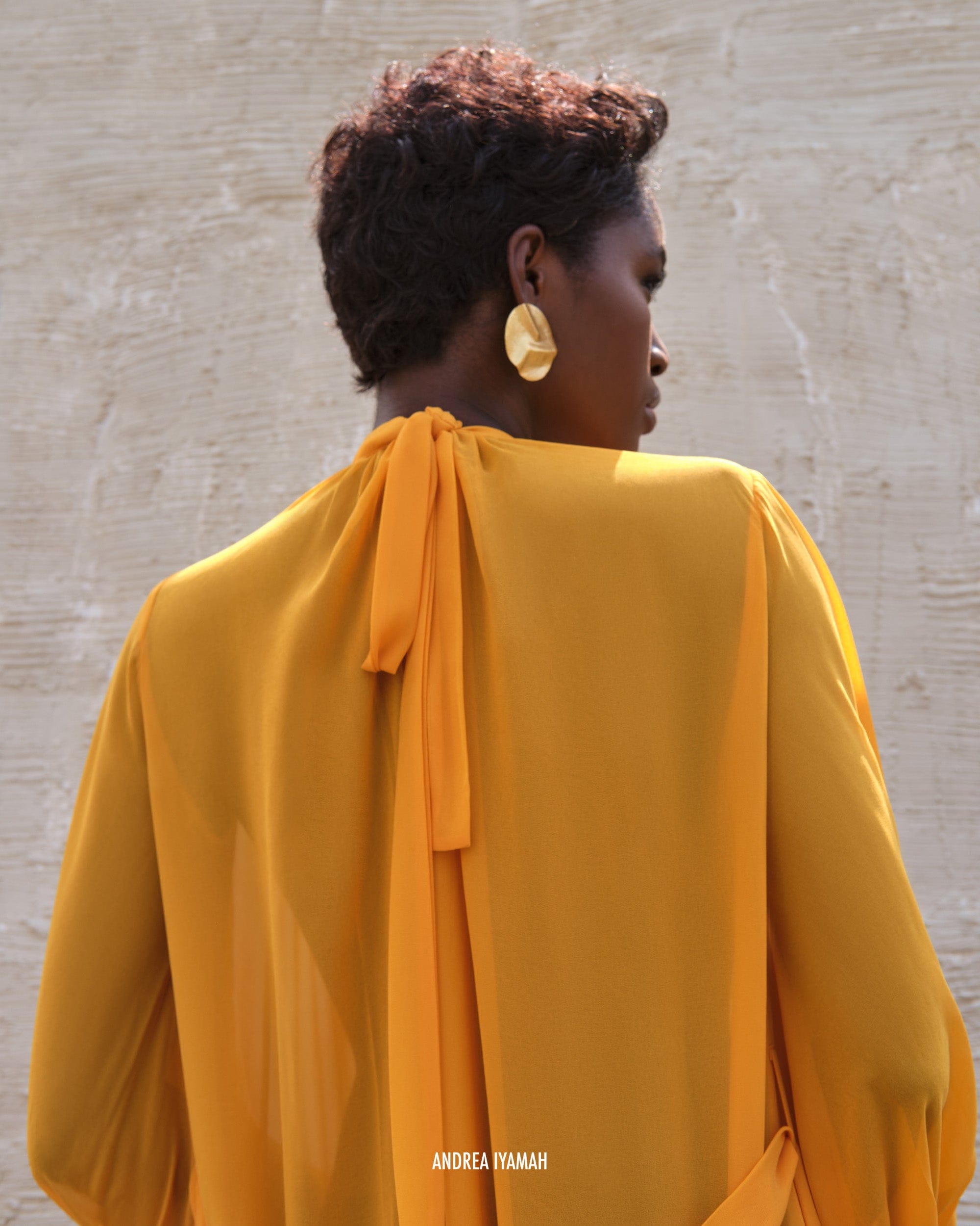 SADE COVER-UP MARIGOLD DRESS made by Andrea Iyamah