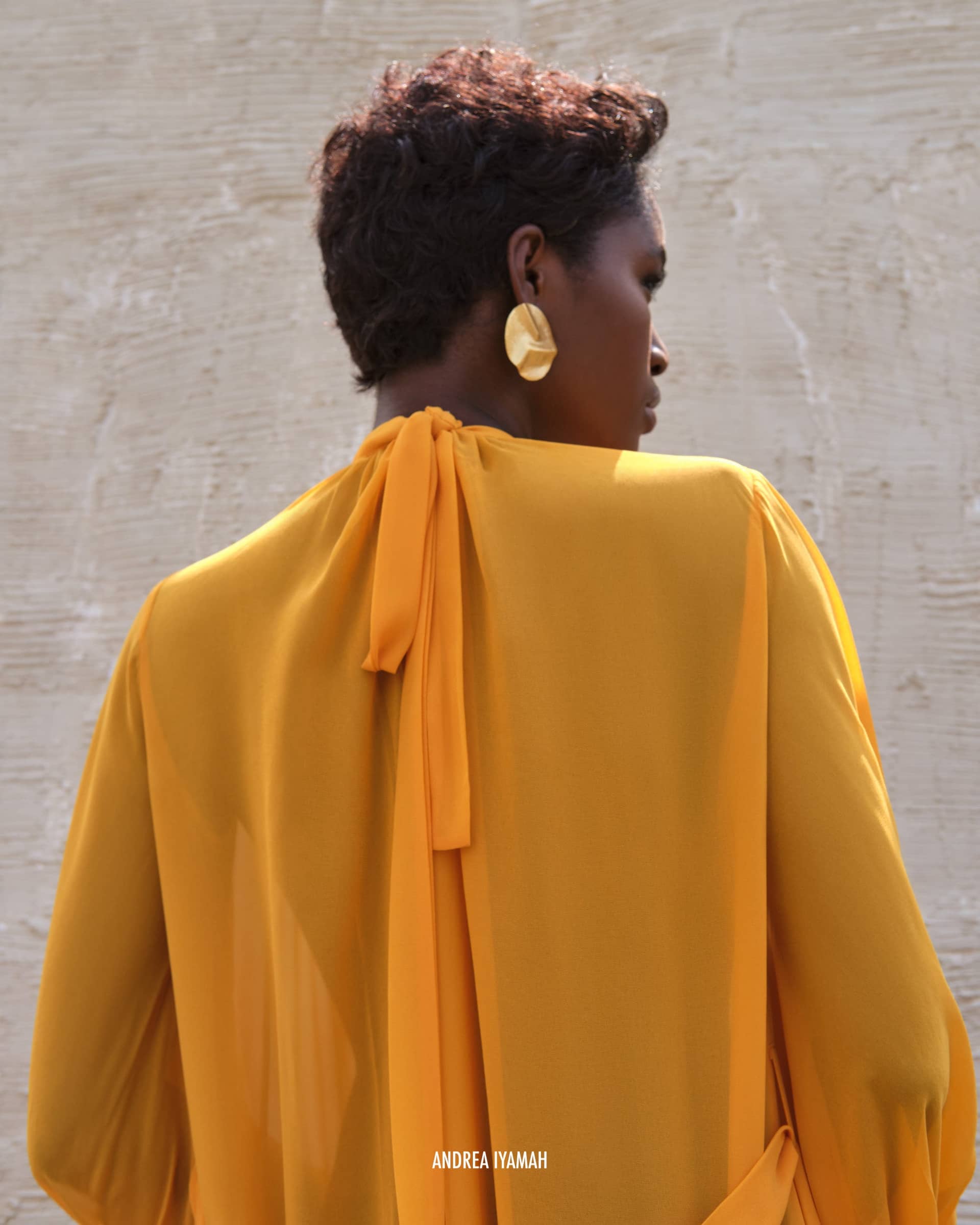 SADE COVER-UP MARIGOLD DRESS made by Andrea Iyamah