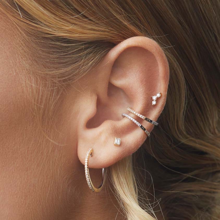 HONEY I'M HOME LABRET - WHITE DIAMOND & YELLOW GOLD made by ENNUI