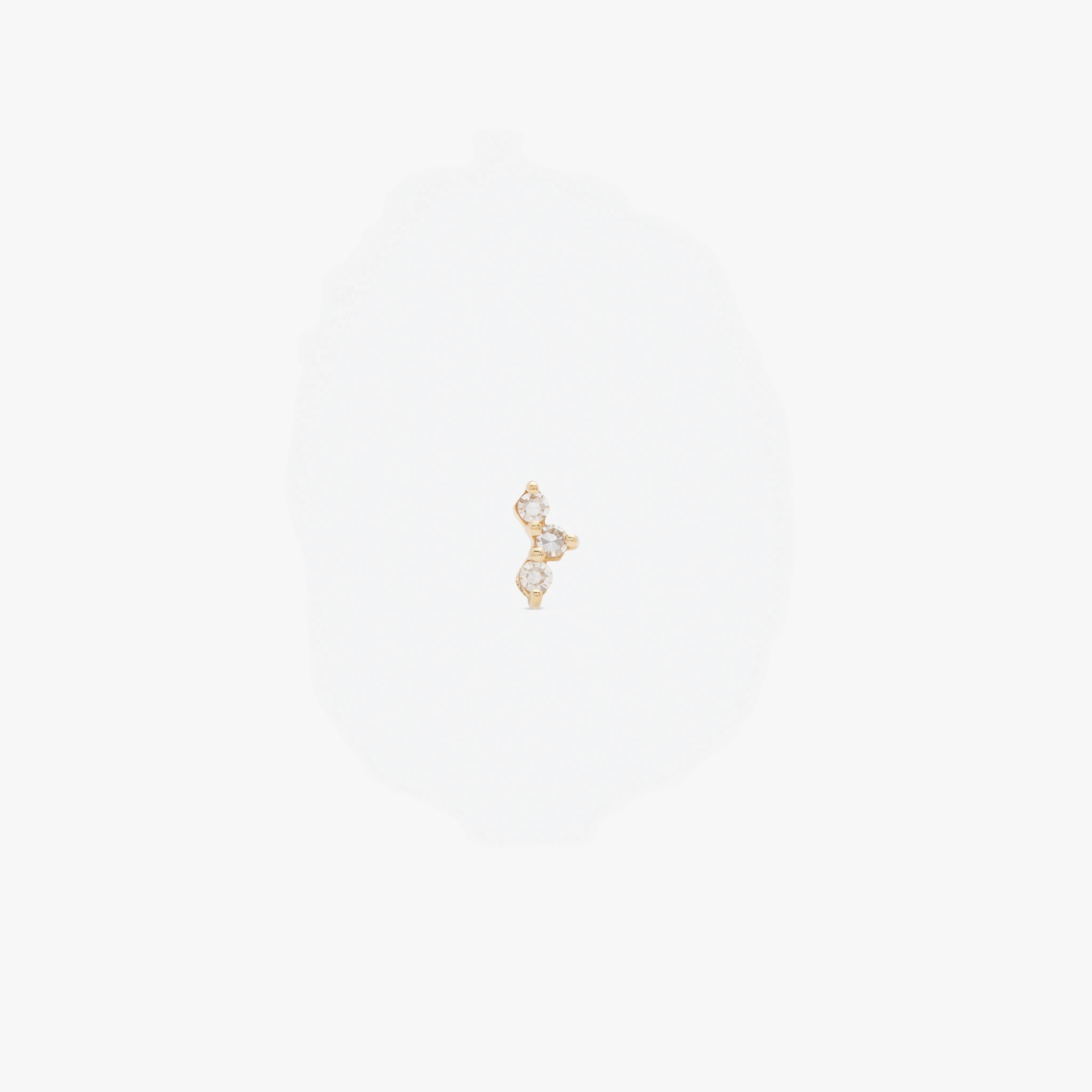 HONEY I'M HOME LABRET - WHITE DIAMOND & YELLOW GOLD made by ENNUI