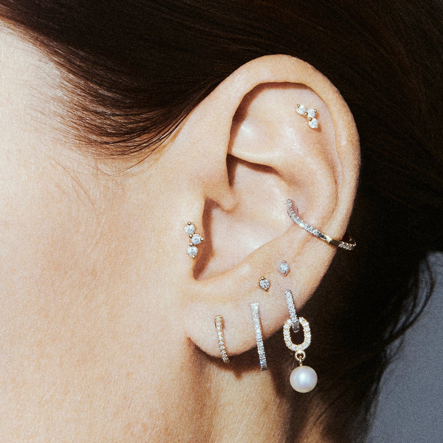 HONEY I'M HOME LABRET - WHITE DIAMOND & YELLOW GOLD made by ENNUI