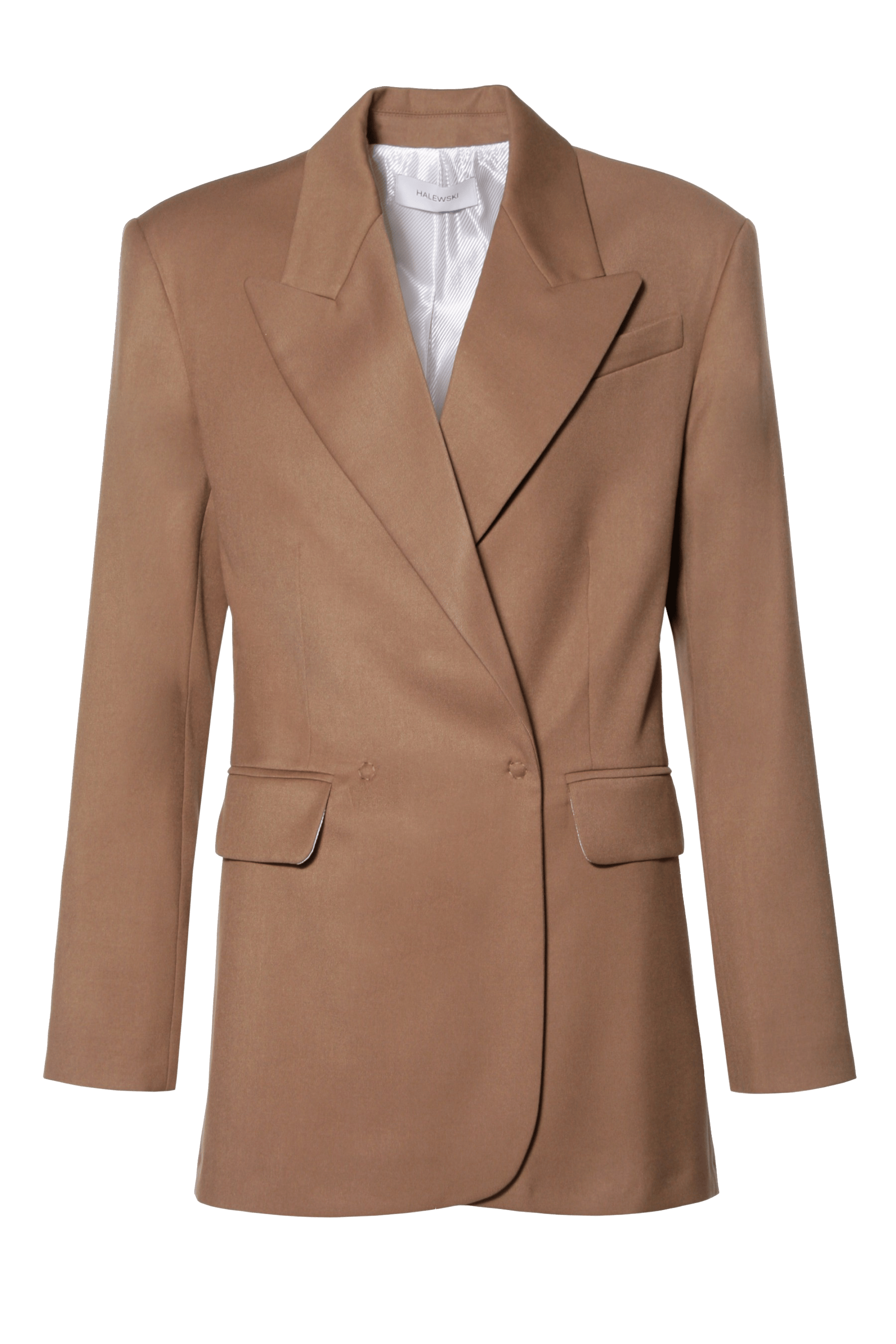 Blair Camel Brown Blazer made by HALEWSKI