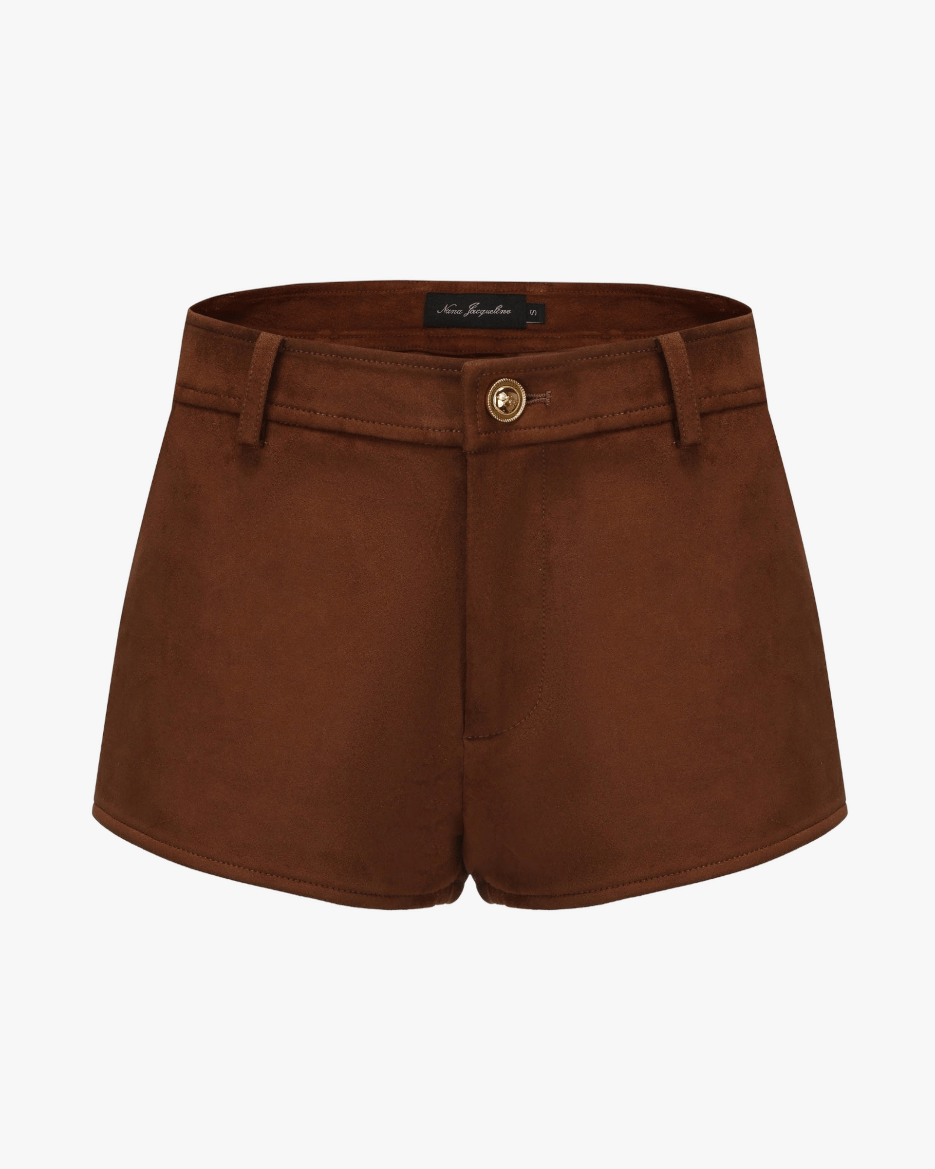 Sienna Suede Shorts (Brown) made by Nana Jacqueline