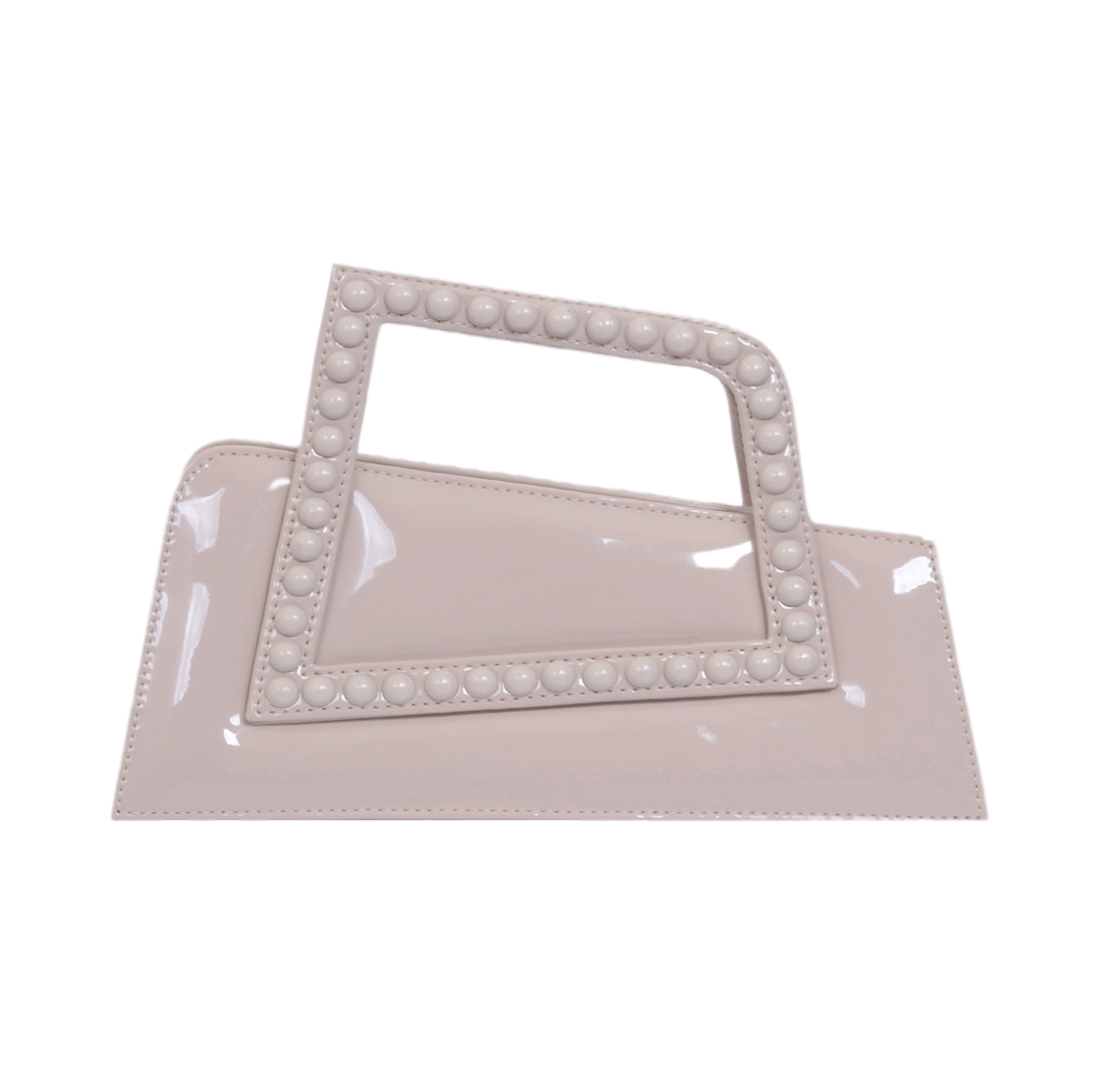 Jalila - Patent Beige - Top Handle Bag made by ALIEL