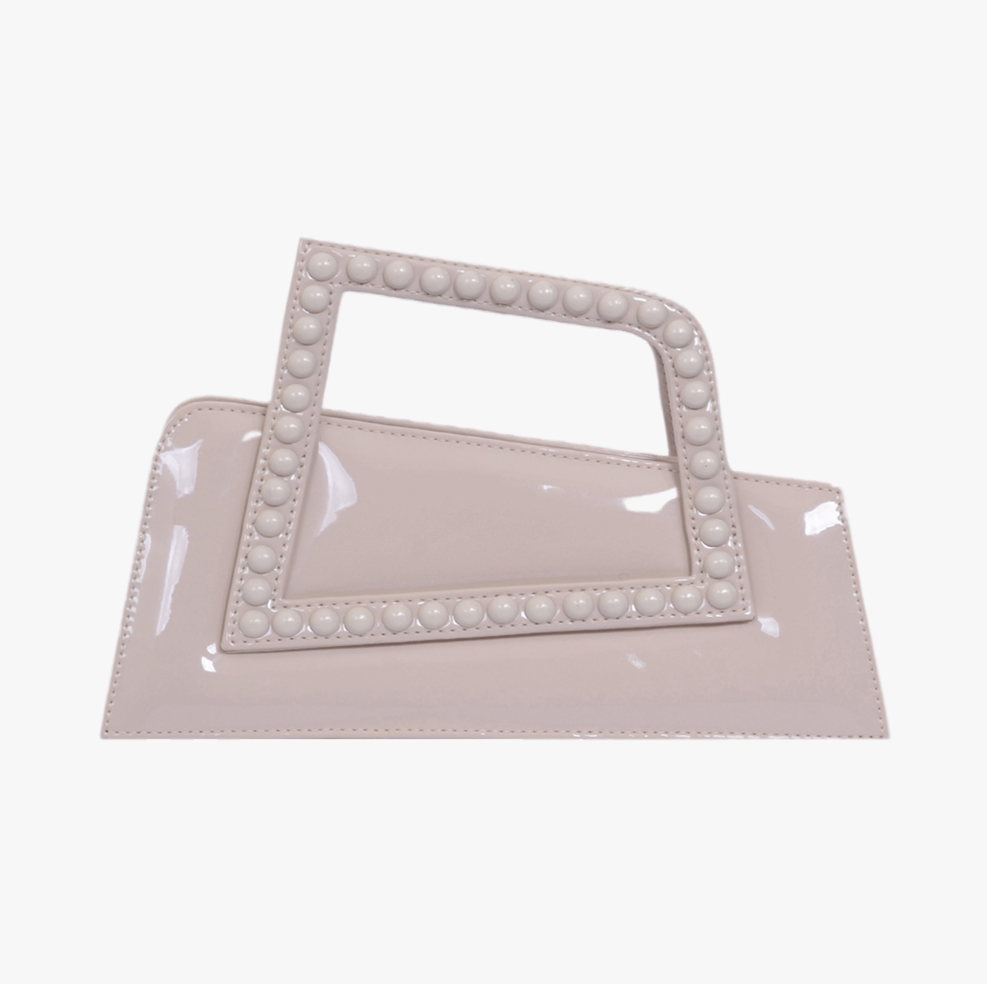 Jalila - Patent Beige - Top Handle Bag made by ALIEL