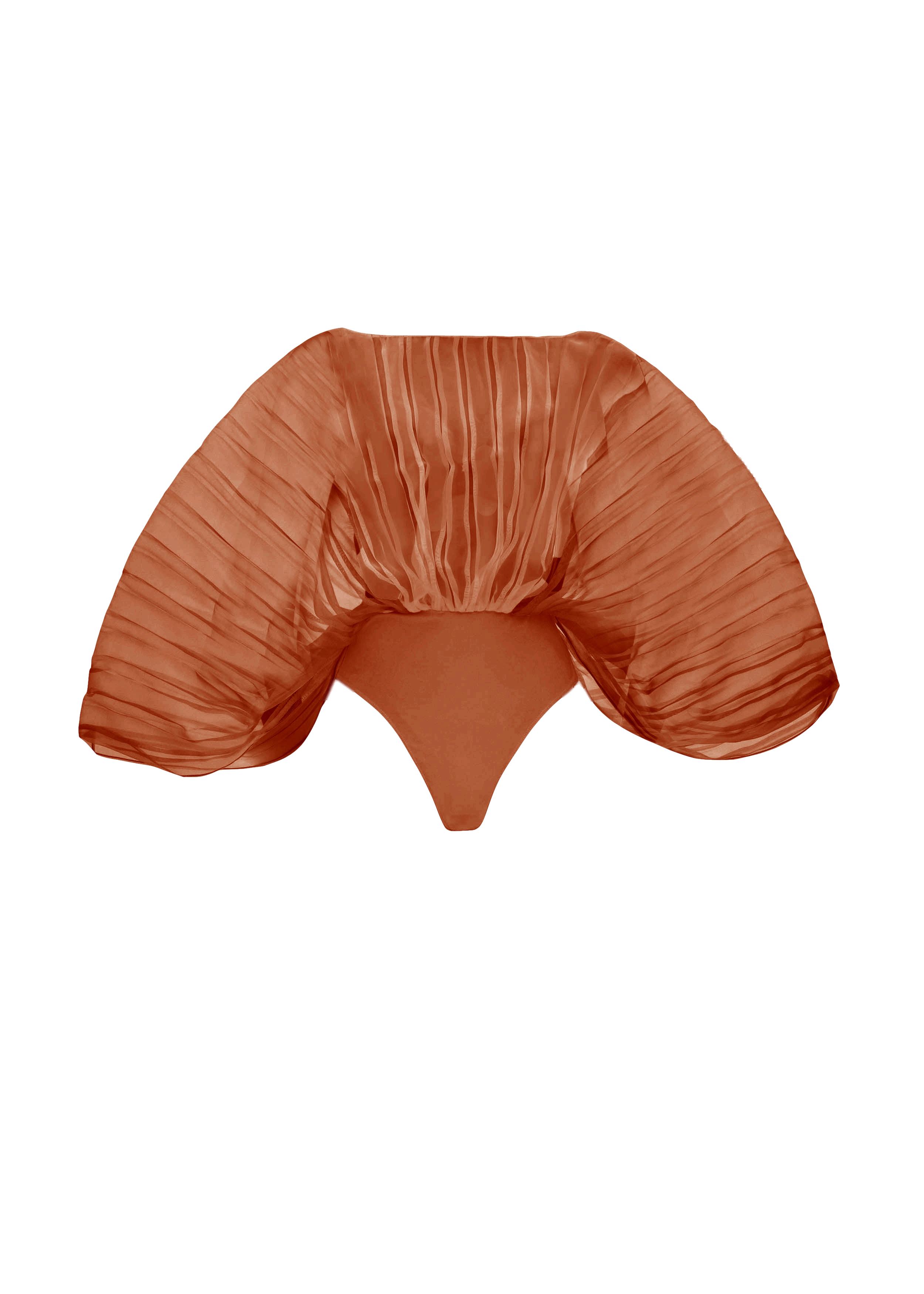 SOMBRA BODYSUIT - RUST POMEGRANATE made by Andrea Iyamah