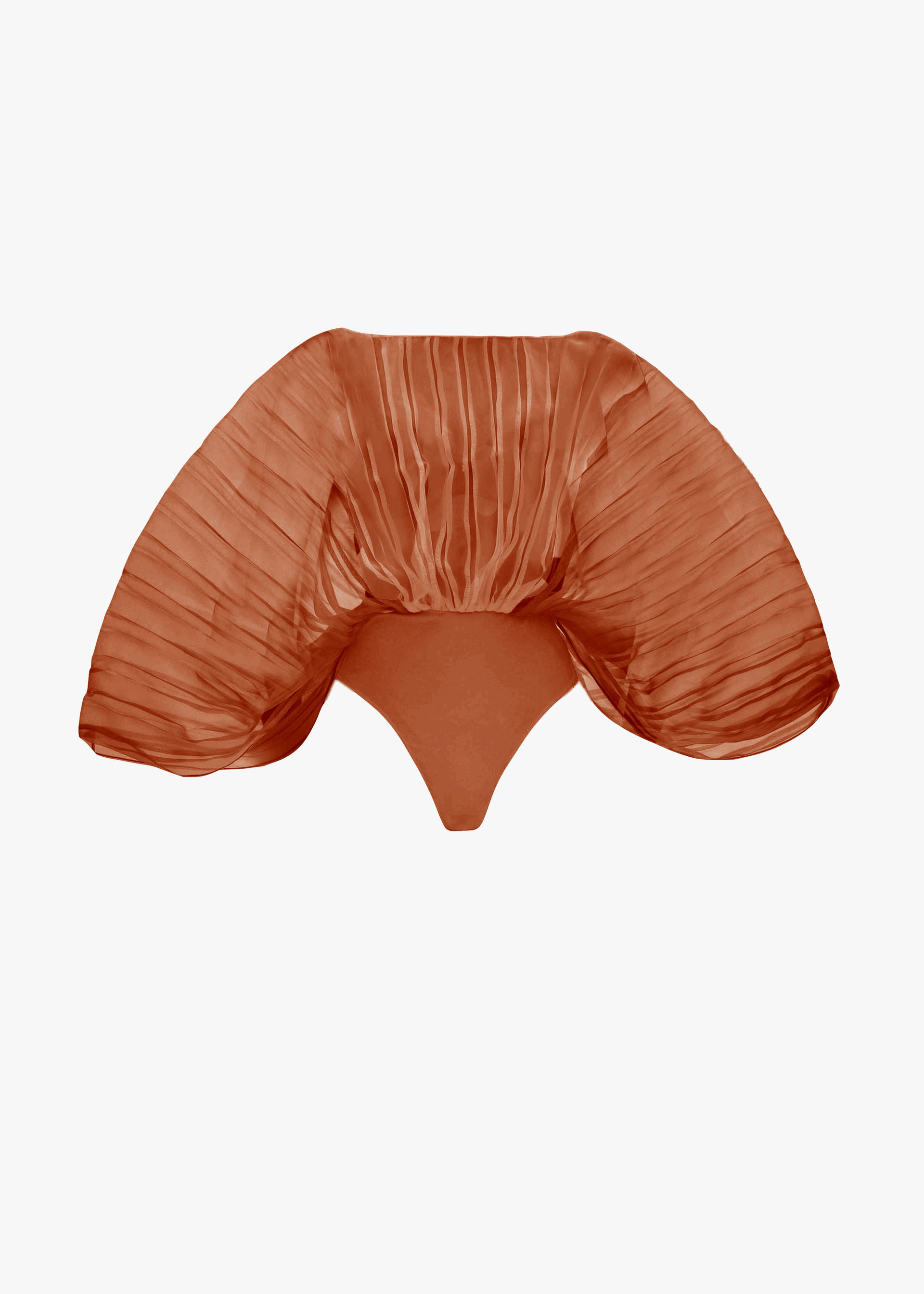 SOMBRA BODYSUIT - RUST POMEGRANATE made by Andrea Iyamah