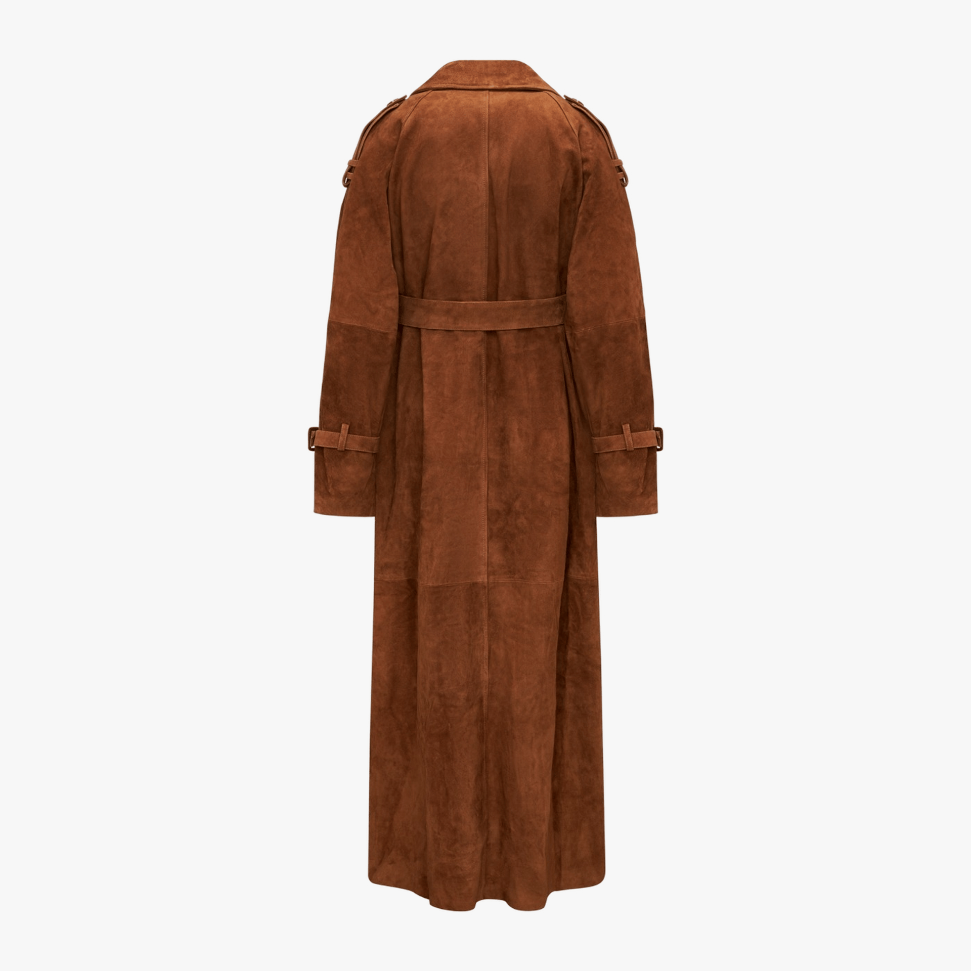 Long Leather Coat With Belt made by YAVORSKA