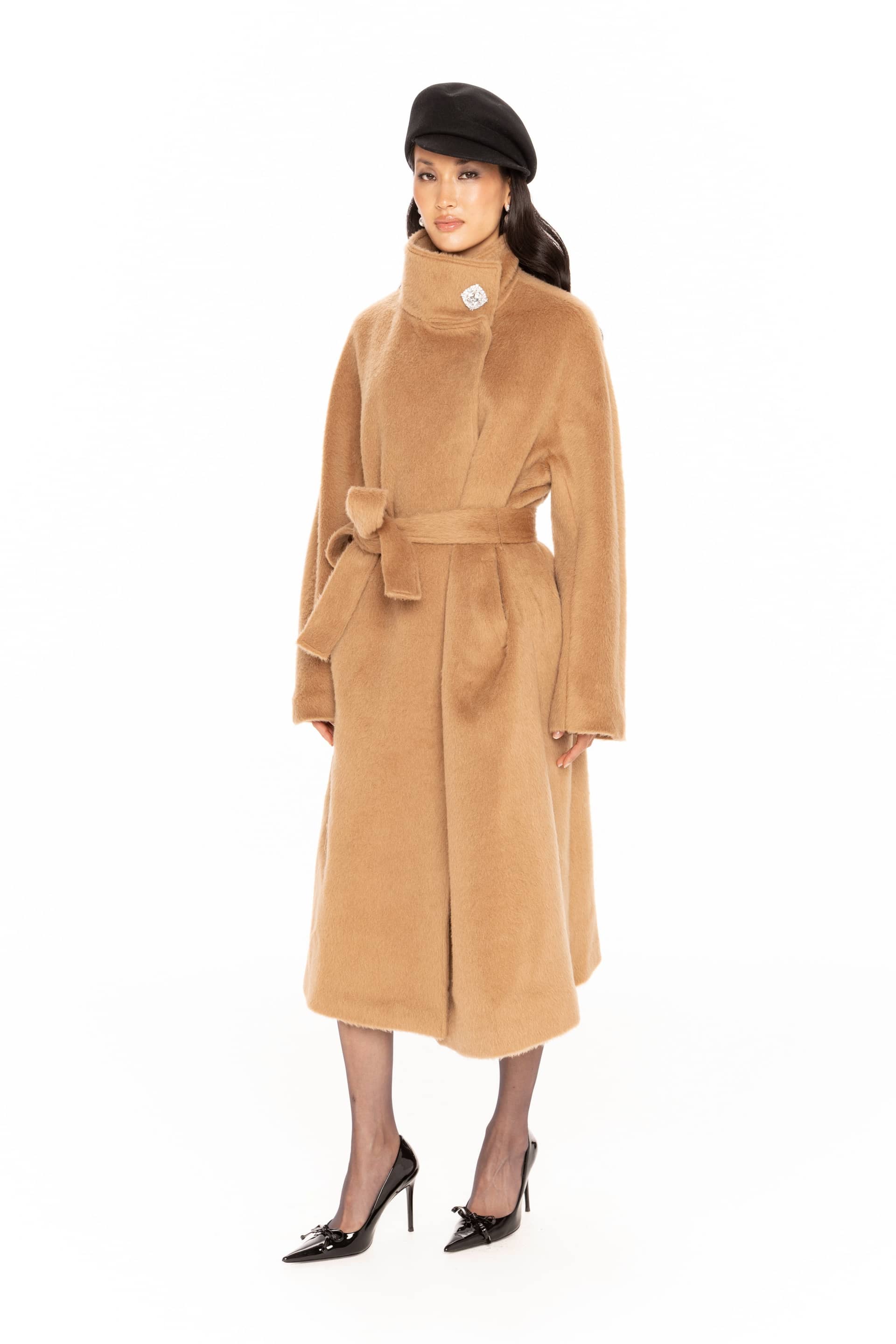 Audrey Long Coat (Camel) made by Nana Jacqueline