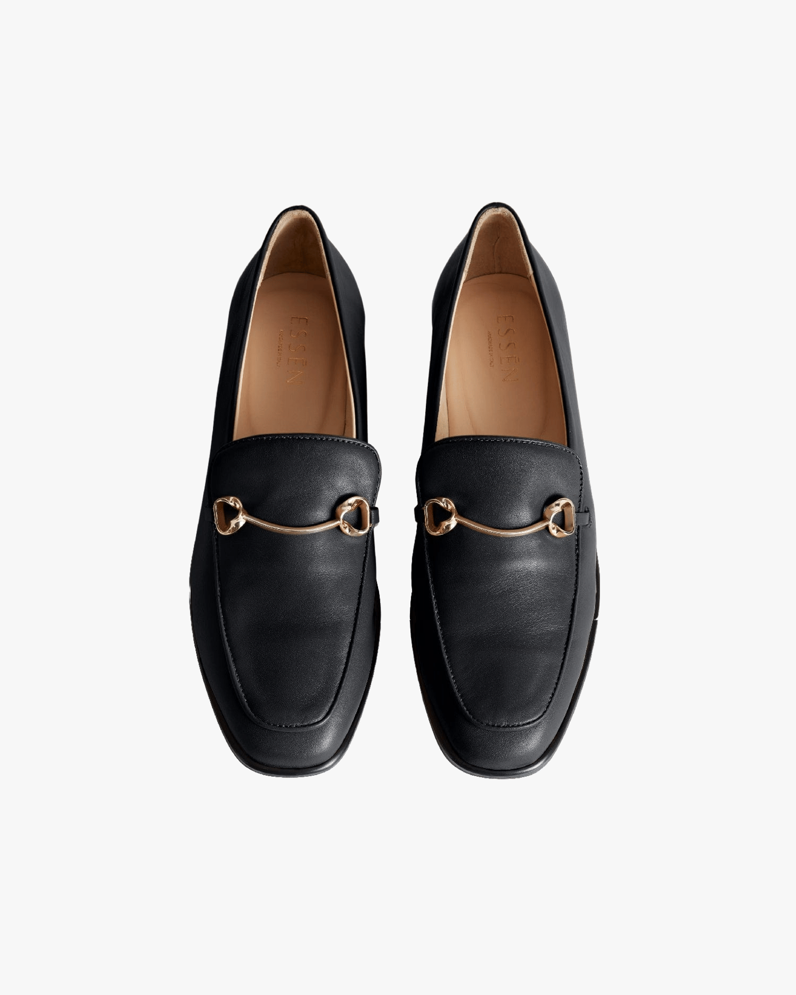 The Modern Moccasin - Black with hardware made by ESSEN