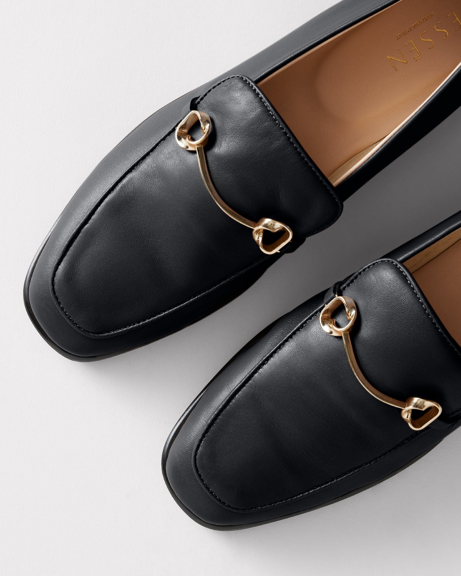 The Modern Moccasin - Black with hardware made by ESSEN
