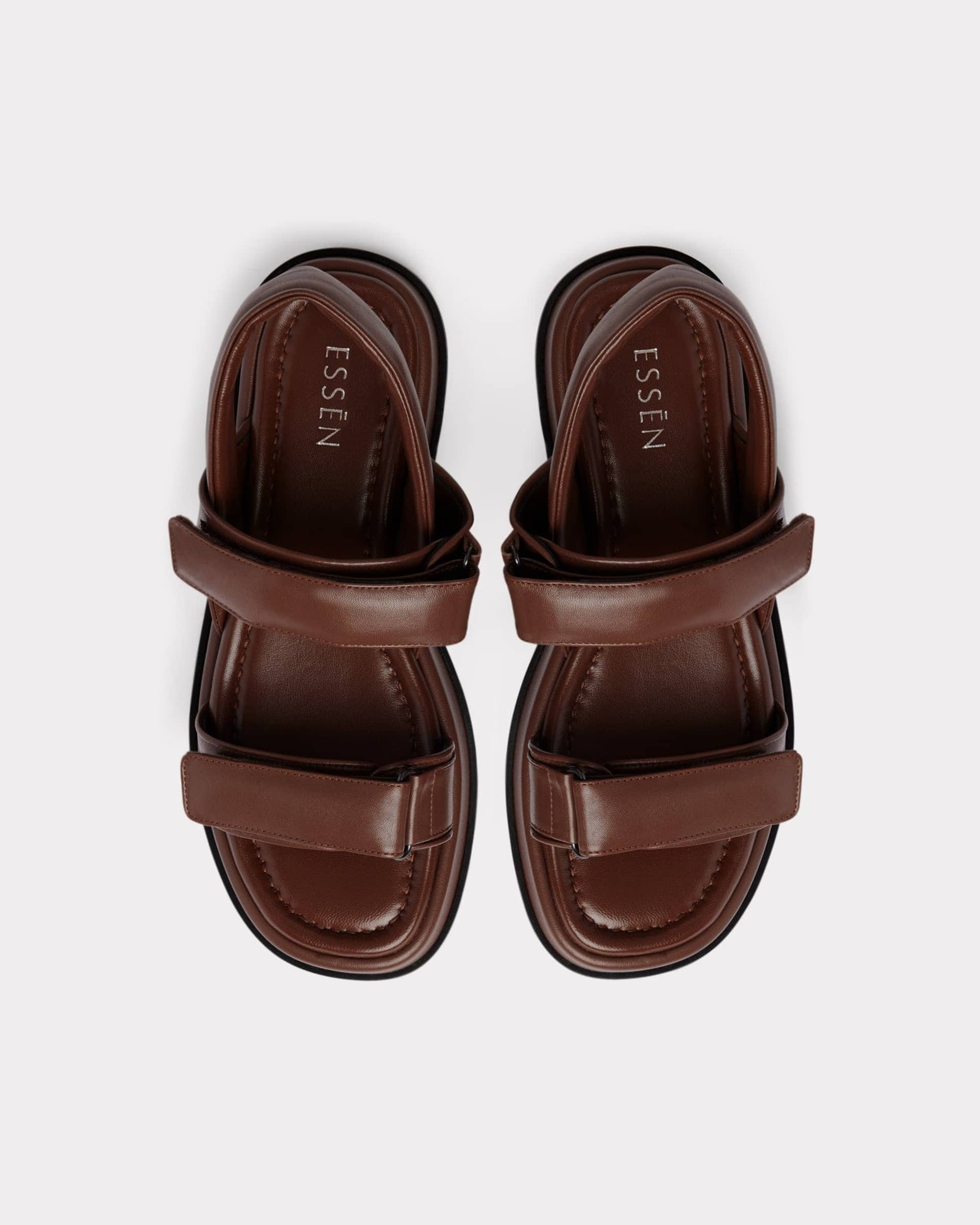The Sporty Sandal - Chocolate made by ESSEN
