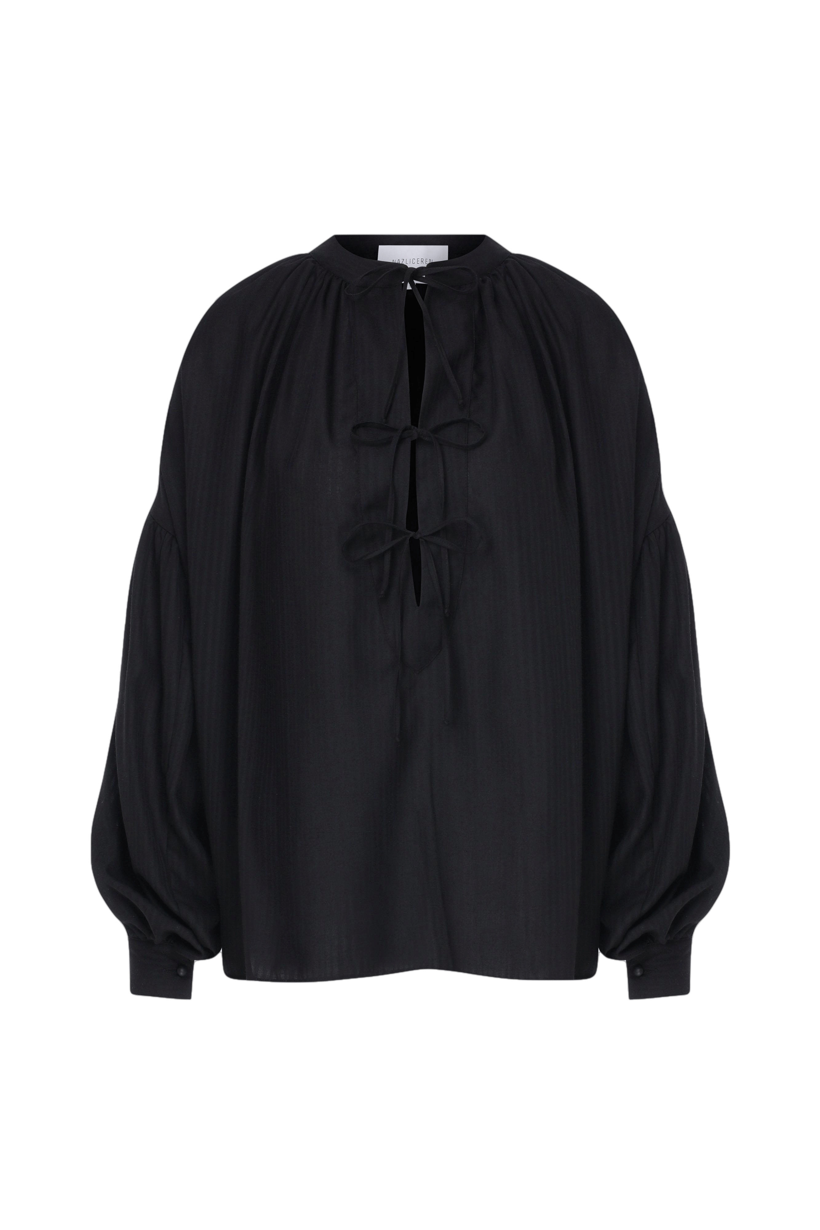 Eve Shirt in Black made by Nazli Ceren