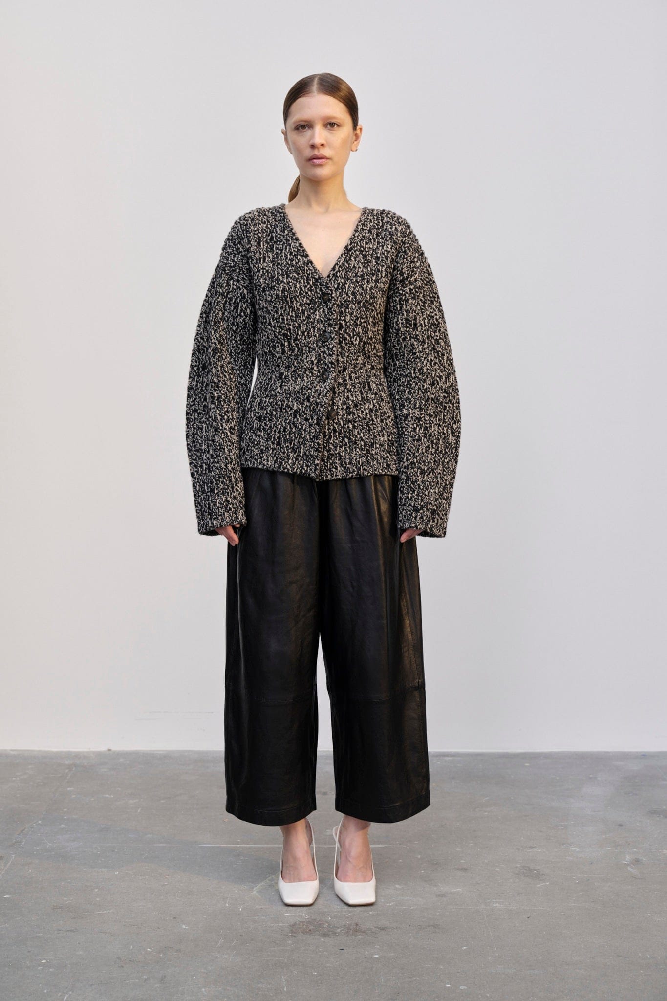 Sabina Knit Jacket - Salt & Peber made by HERSKIND