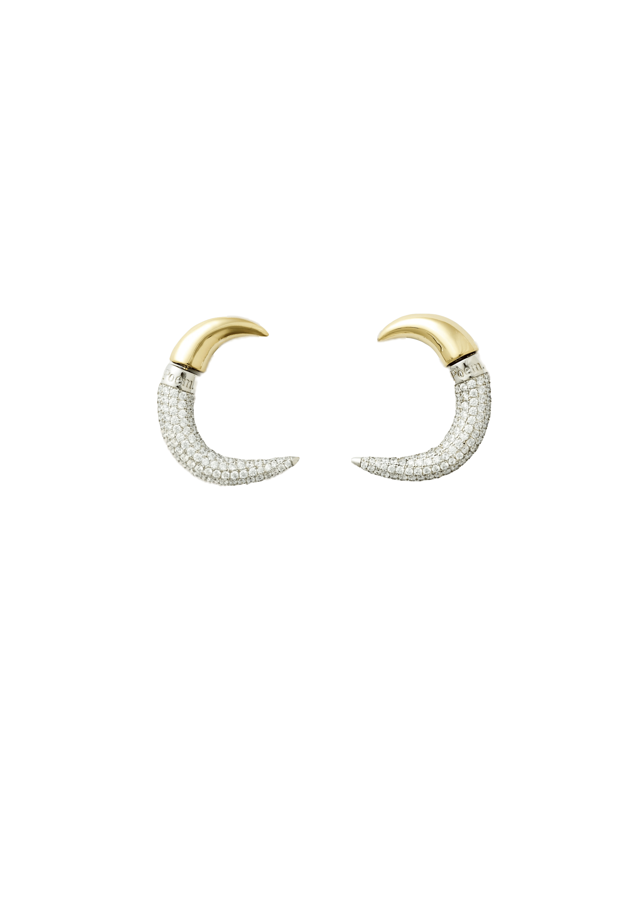 Spike earrings - Gold/Pavé in Multi color made by POEM Objects