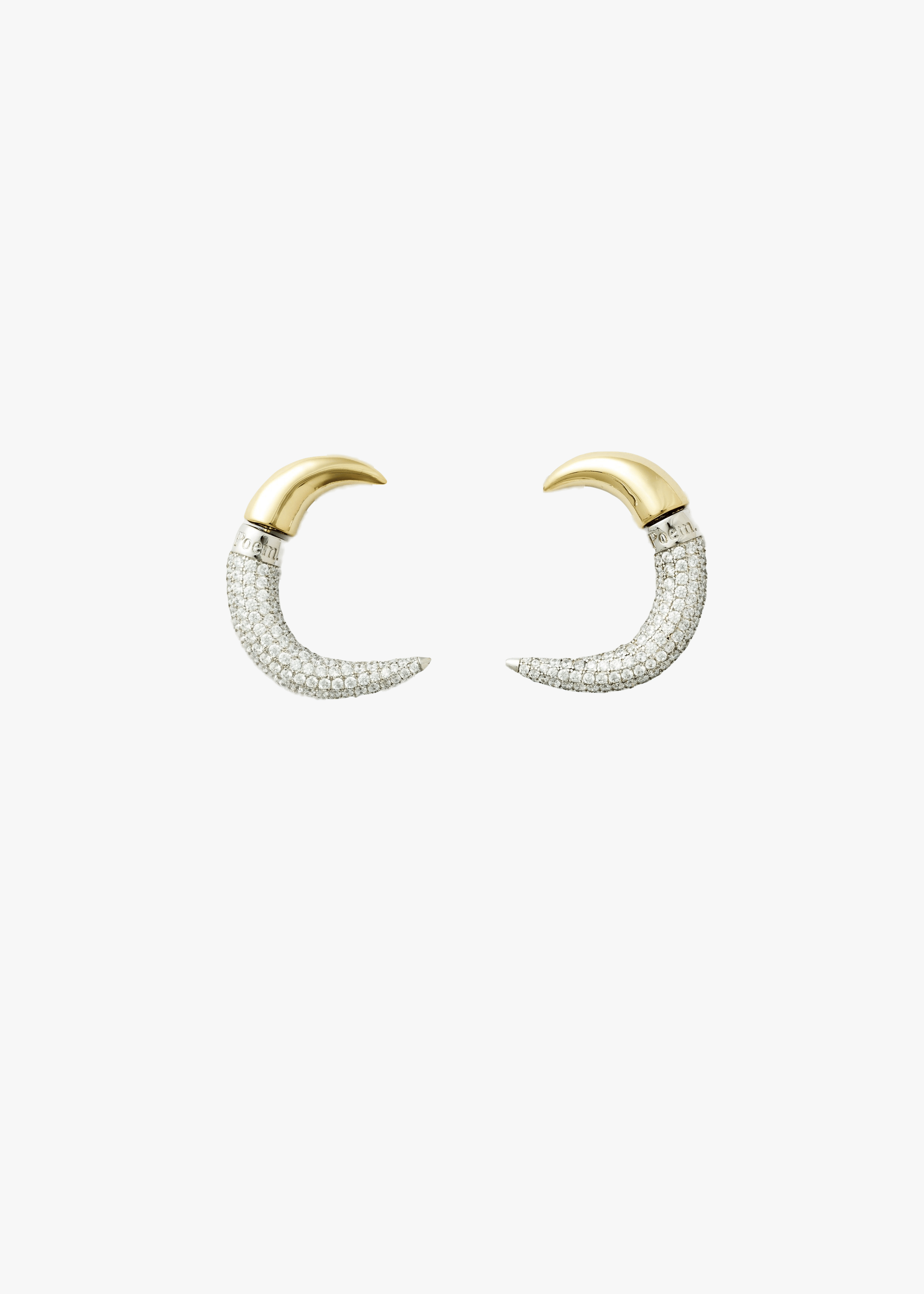 Spike earrings - Gold/Pavé in Multi color made by POEM Objects