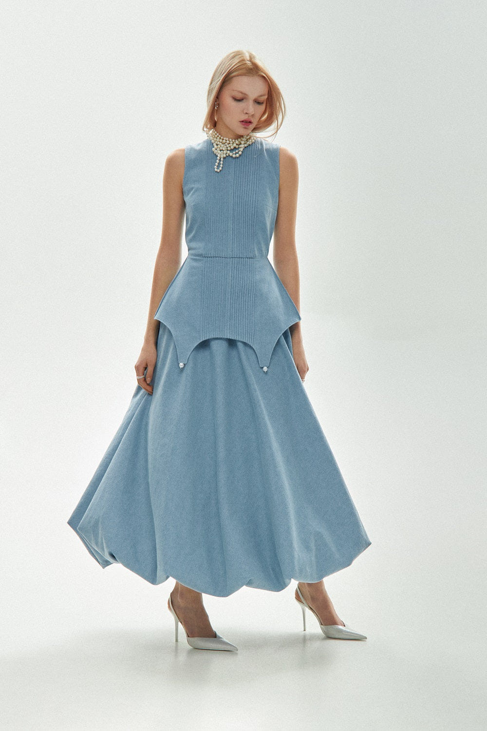 Denim Maxi Dress made by Guranda