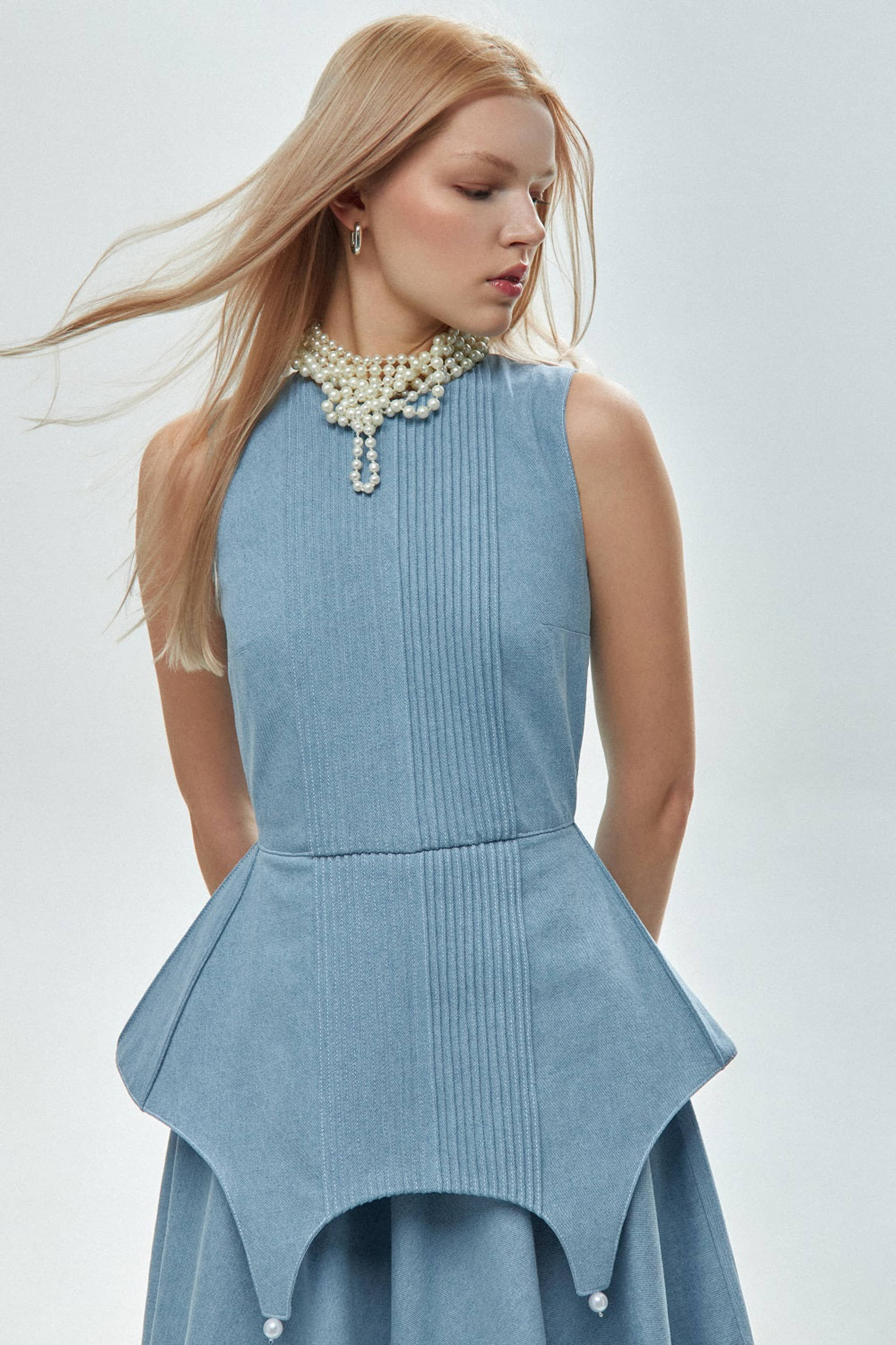 Denim Maxi Dress made by Guranda