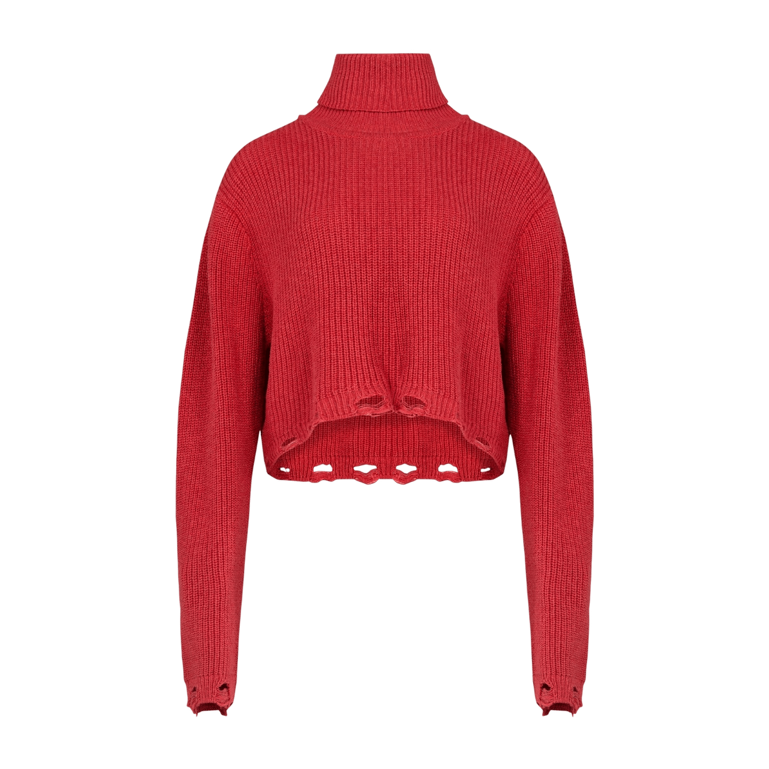 YOUR * ITCH RIPPED HIGH NECK KNIT SWEAT - SAMBA made by PCFG