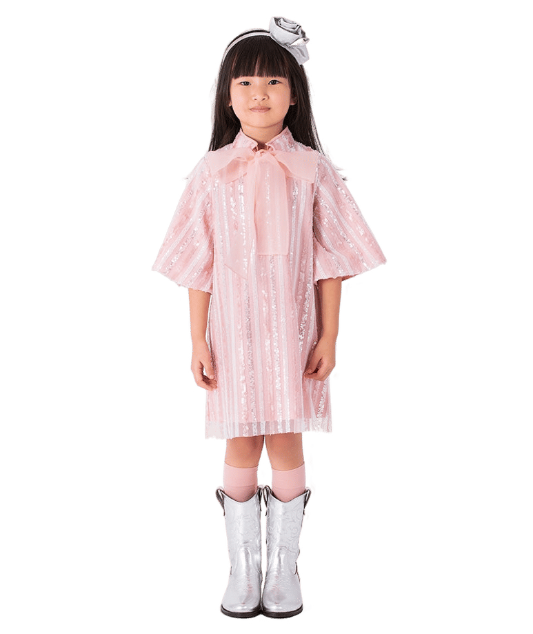 Shimmering Bow Dress made by Mama Luma