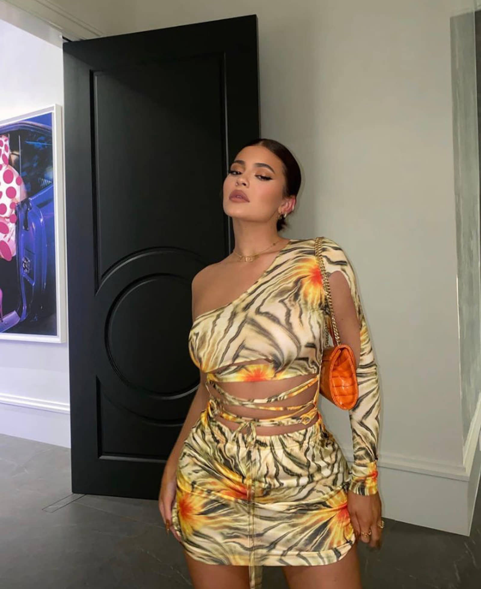 Ghalia - Orange - Clutch made by ALIEL