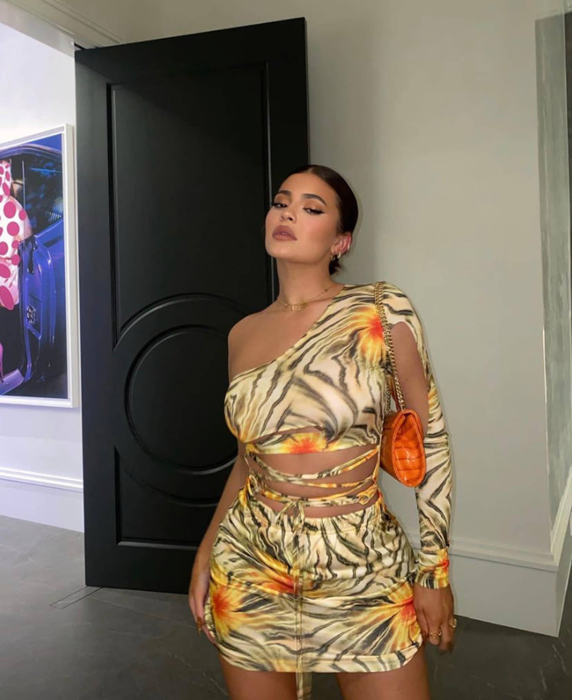 Ghalia - Orange - Clutch made by ALIEL