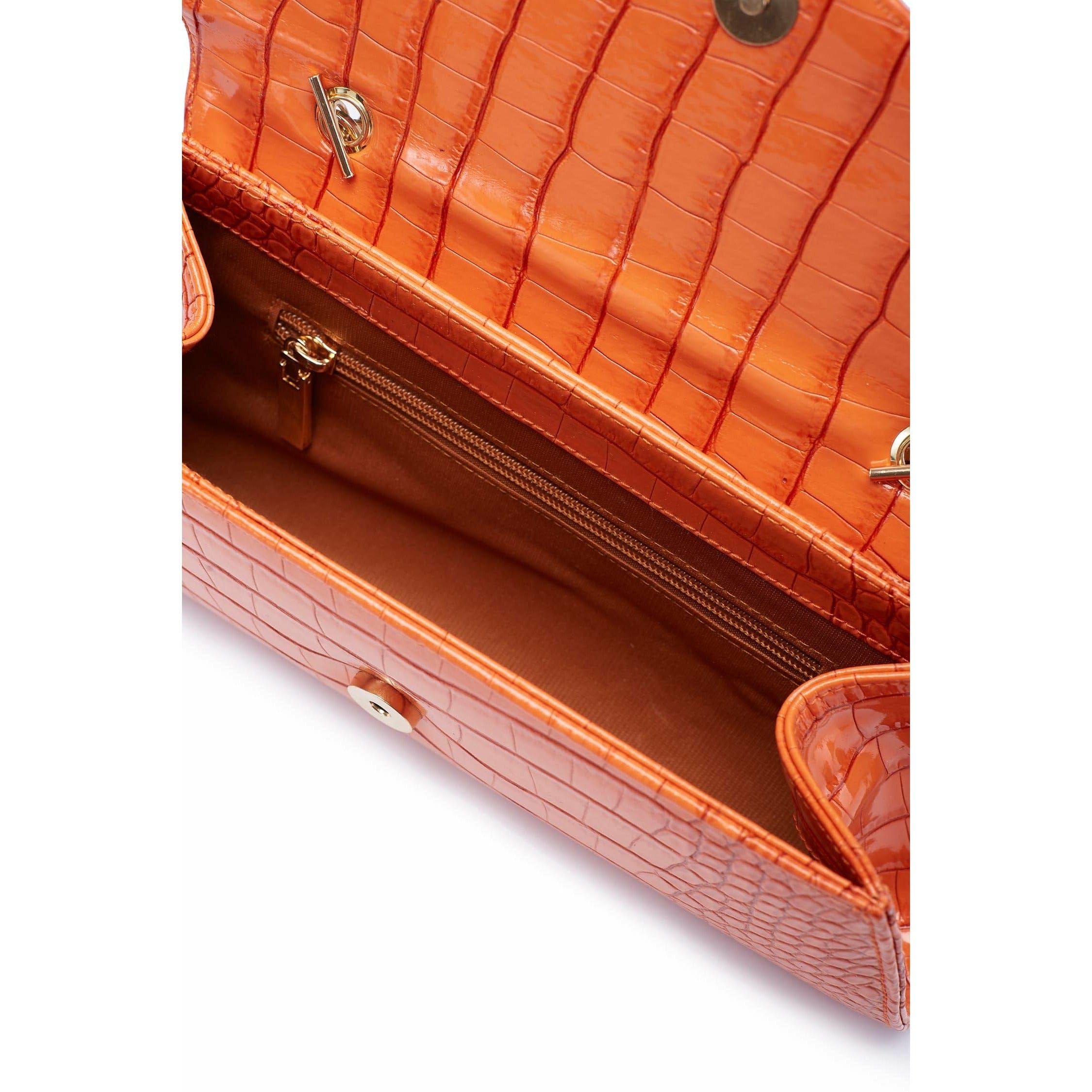 Ghalia - Orange - Clutch made by ALIEL