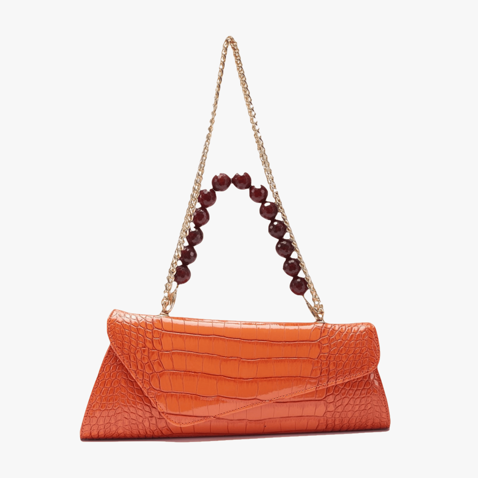 Ghalia - Orange - Clutch made by ALIEL