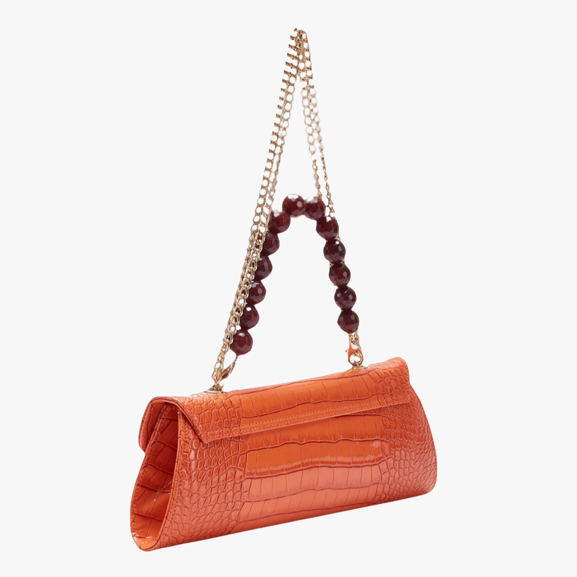 Ghalia - Orange - Clutch made by ALIEL