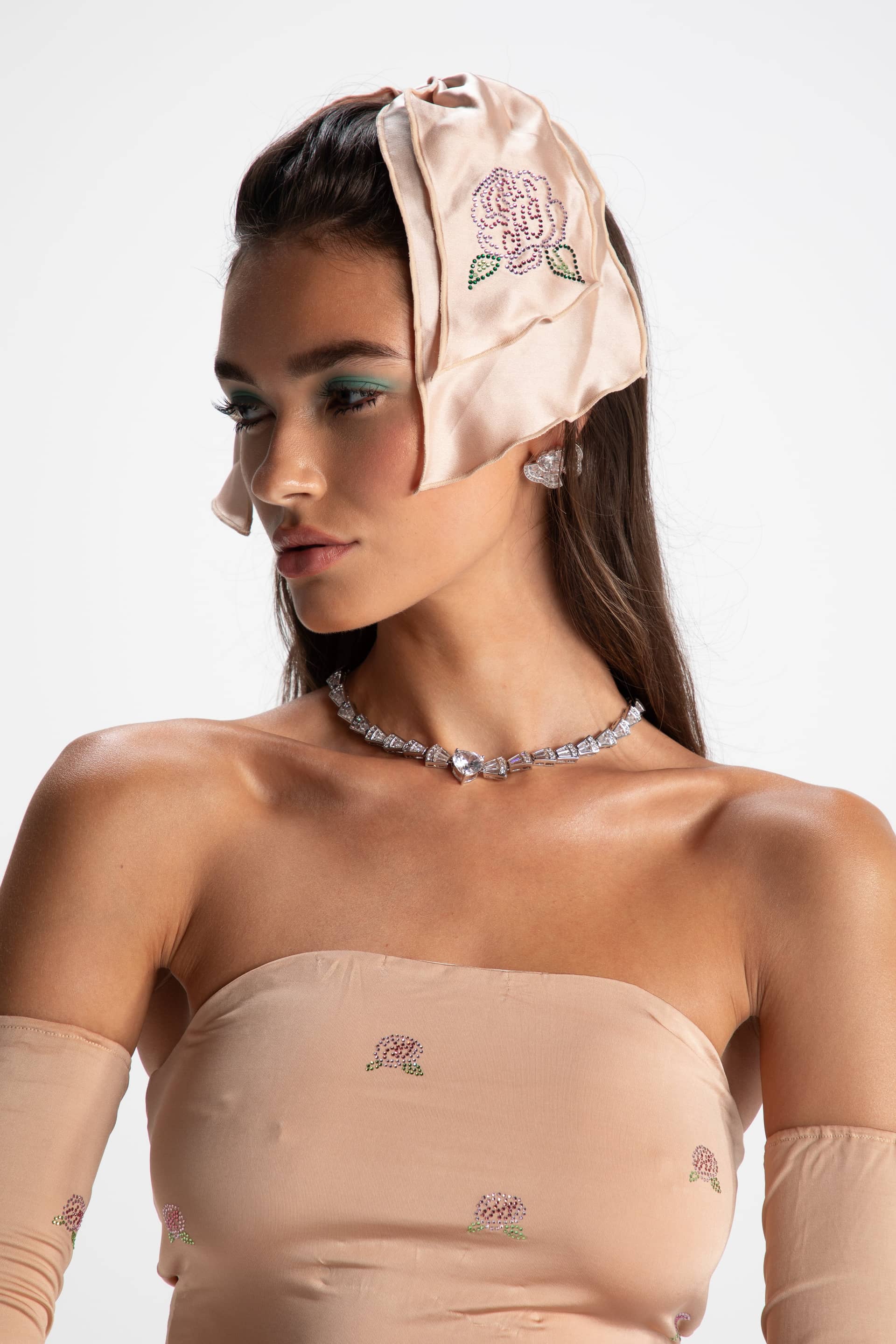 Rosana Embroidered Skirt (Tan) (Final Sale) in Beige made by Nana Jacqueline