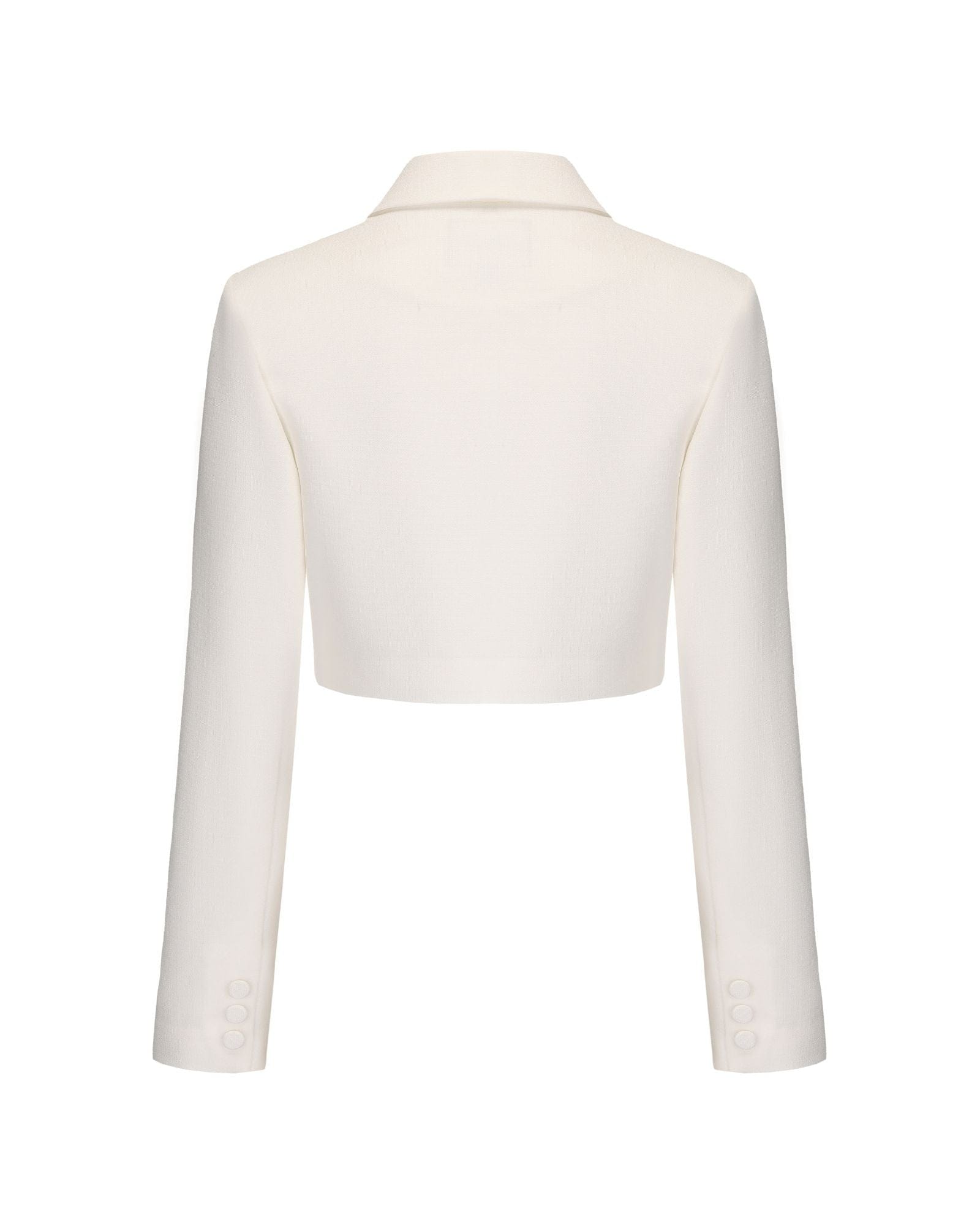 Tatiana Crop Blazer (White) made by Nana Jacqueline
