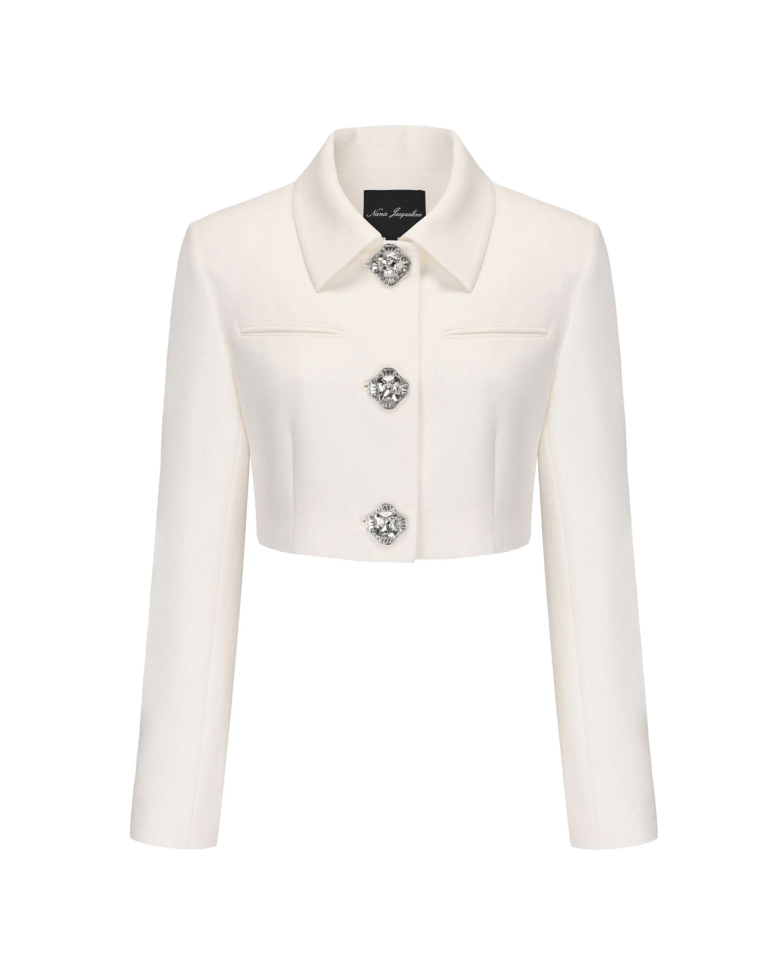 Tatiana Crop Blazer (White) made by Nana Jacqueline