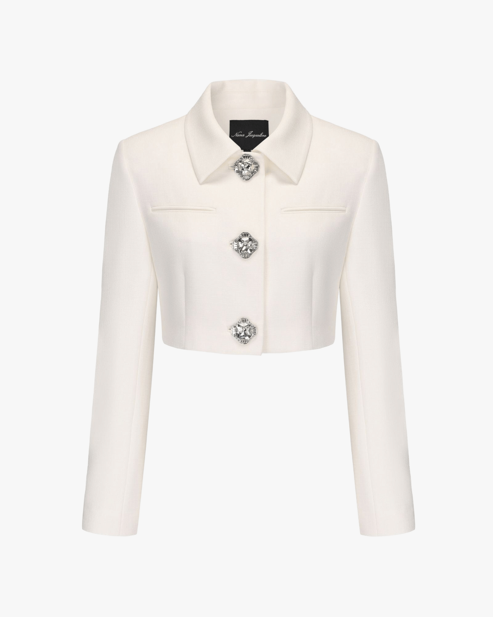 Tatiana Crop Blazer (White) made by Nana Jacqueline