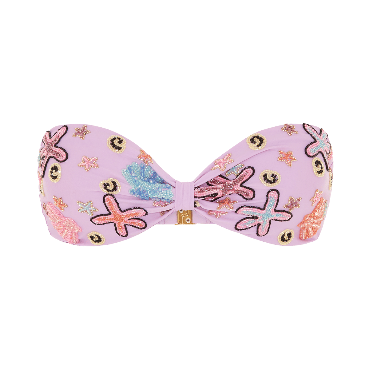 Quinn Clasp Closure Lilac Bikini Top made by Oceanus Swimwear