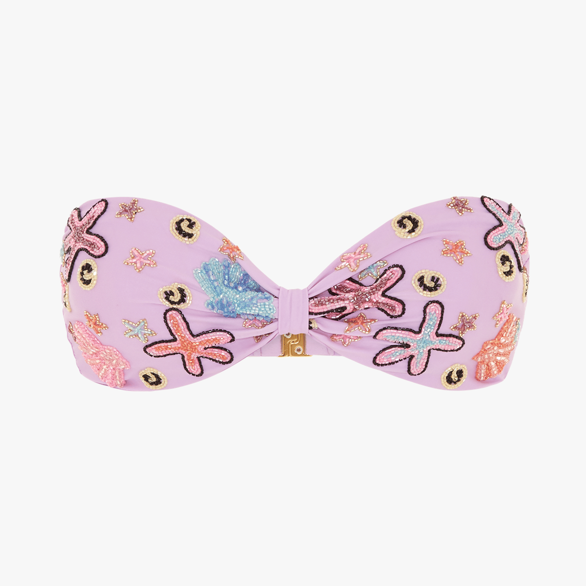 Quinn Clasp Closure Lilac Bikini Top made by Oceanus Swimwear