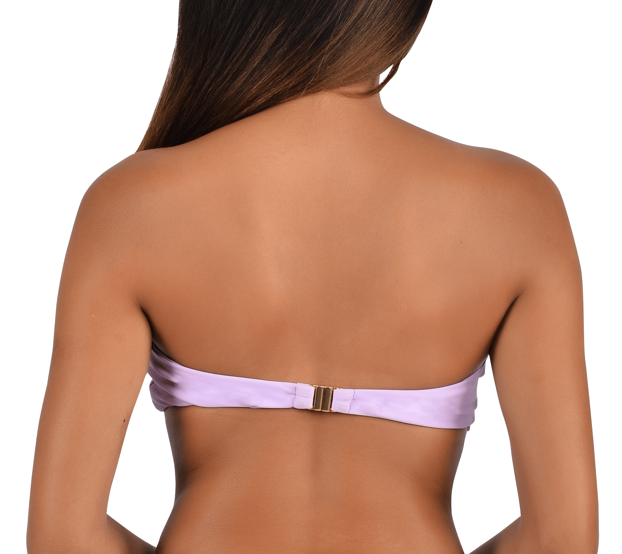 Quinn Clasp Closure Lilac Bikini Top made by Oceanus Swimwear