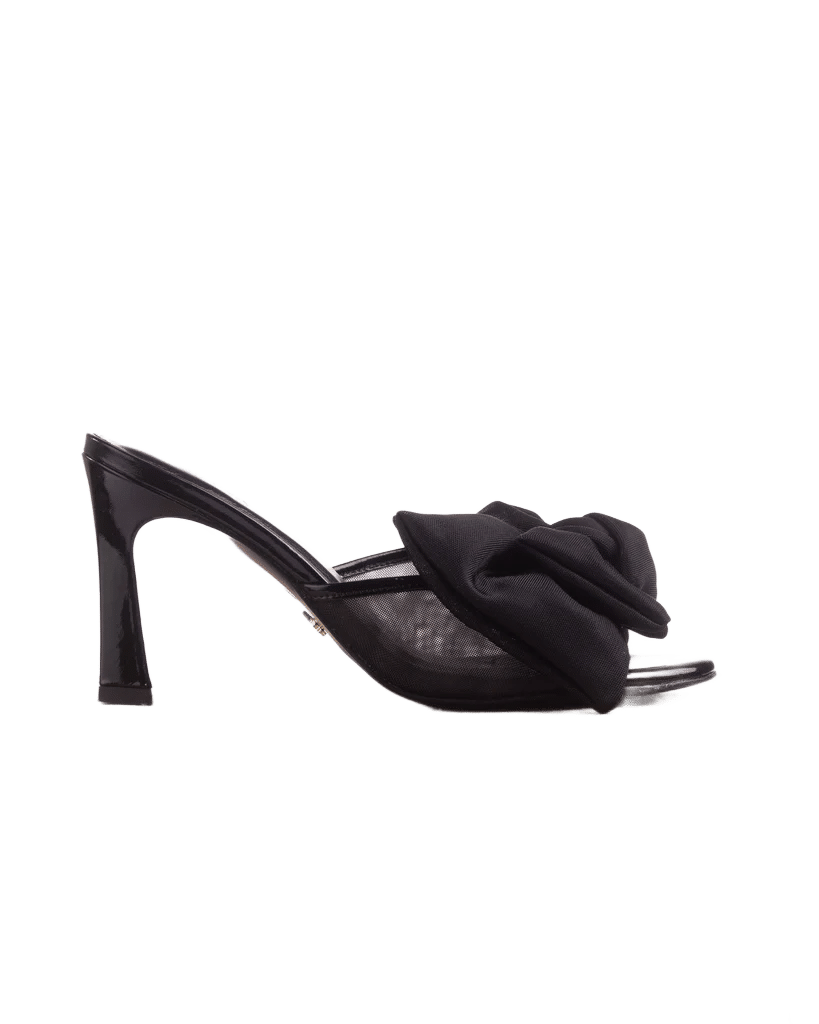 Bow Mule 85 Black Patent in Black made by ATANA
