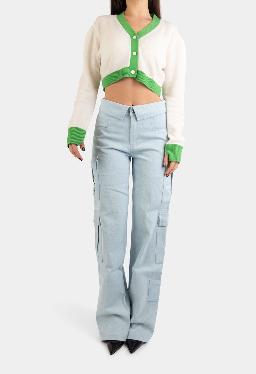 Folded Waist Jeans Blue made by CLOEYS