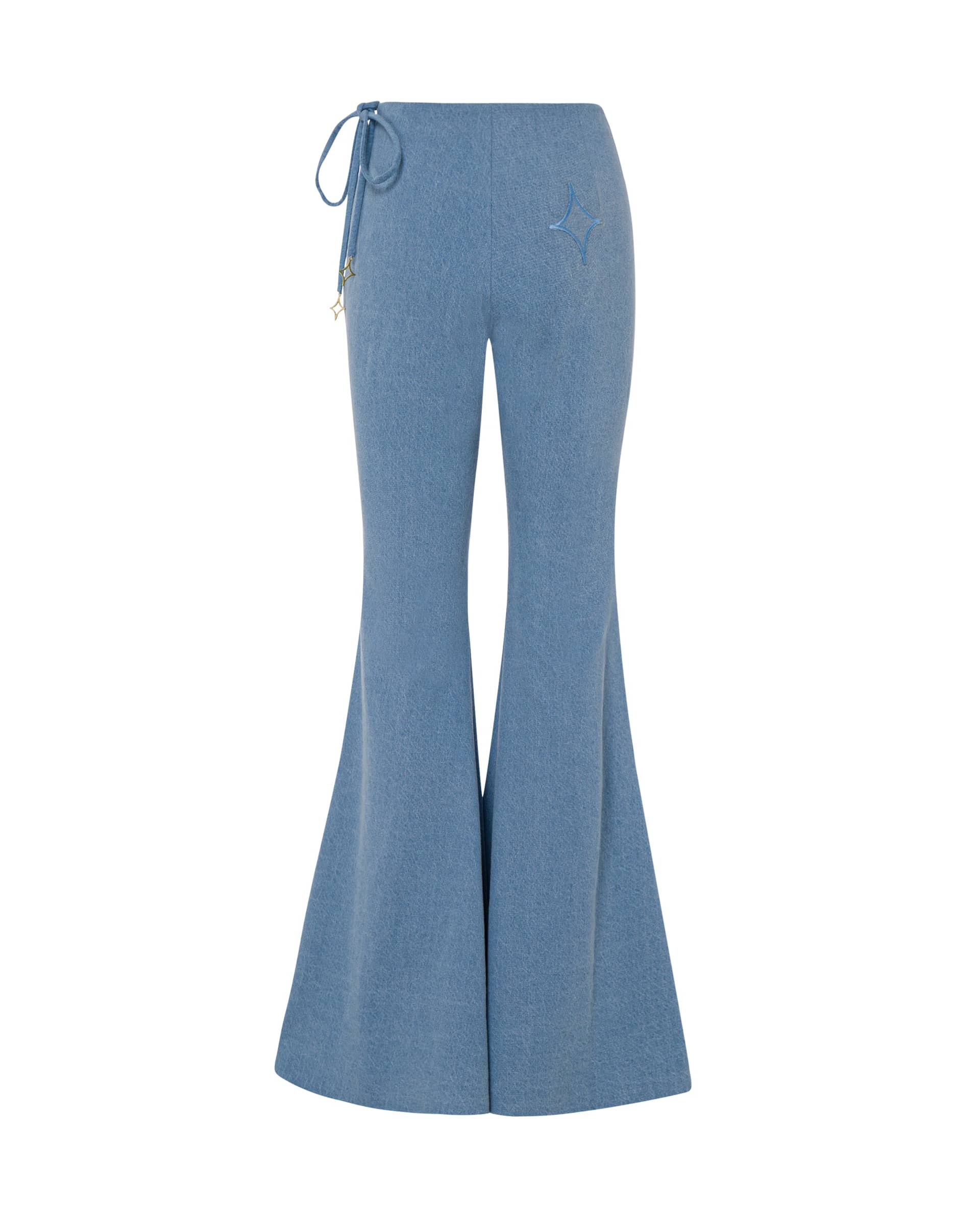 Denim Flared Pants made by ONORI