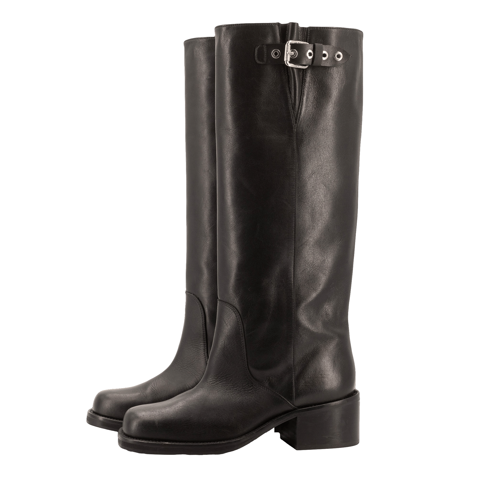 RONNIE BLACK BIKER BOOTS made by Toral