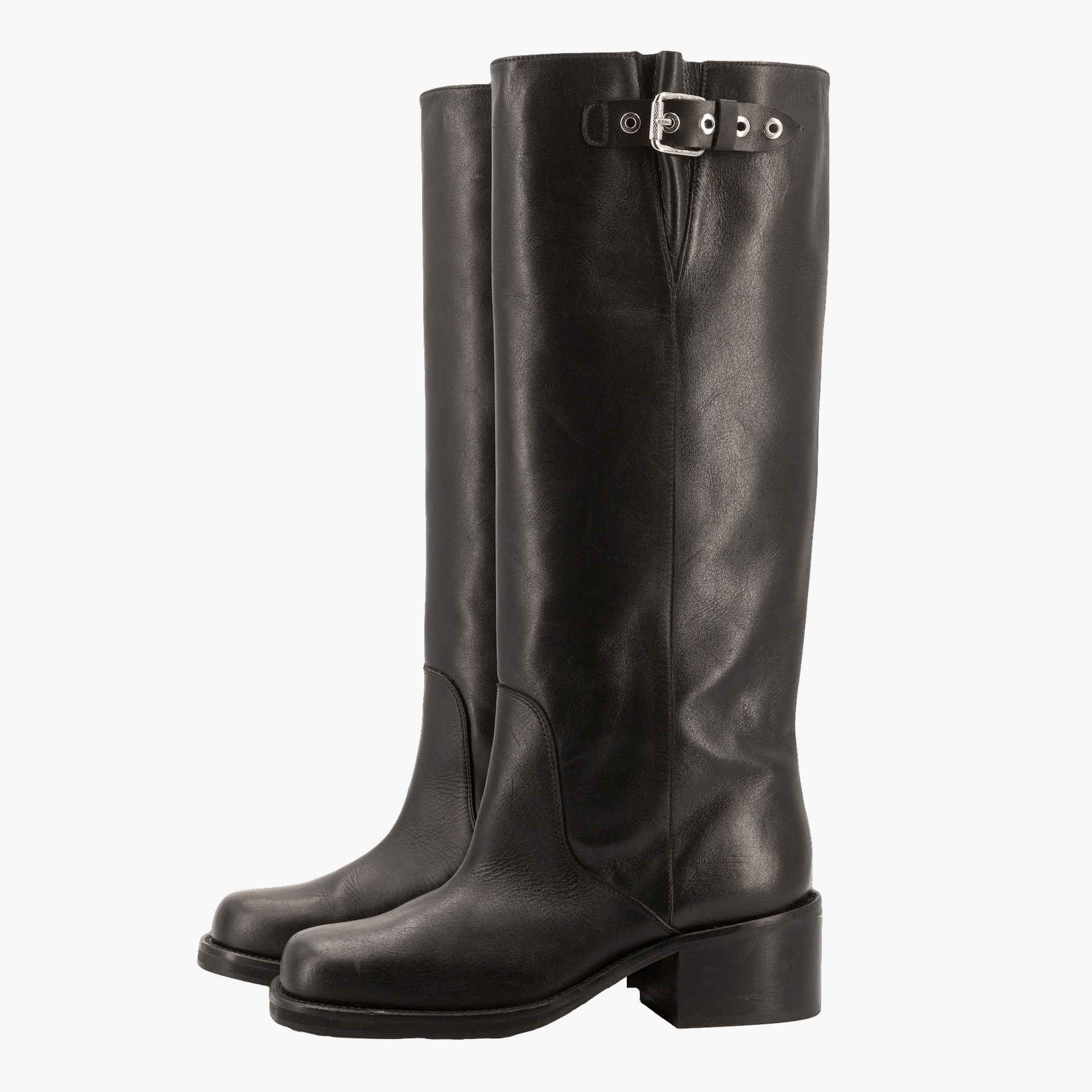 RONNIE BLACK BIKER BOOTS made by Toral