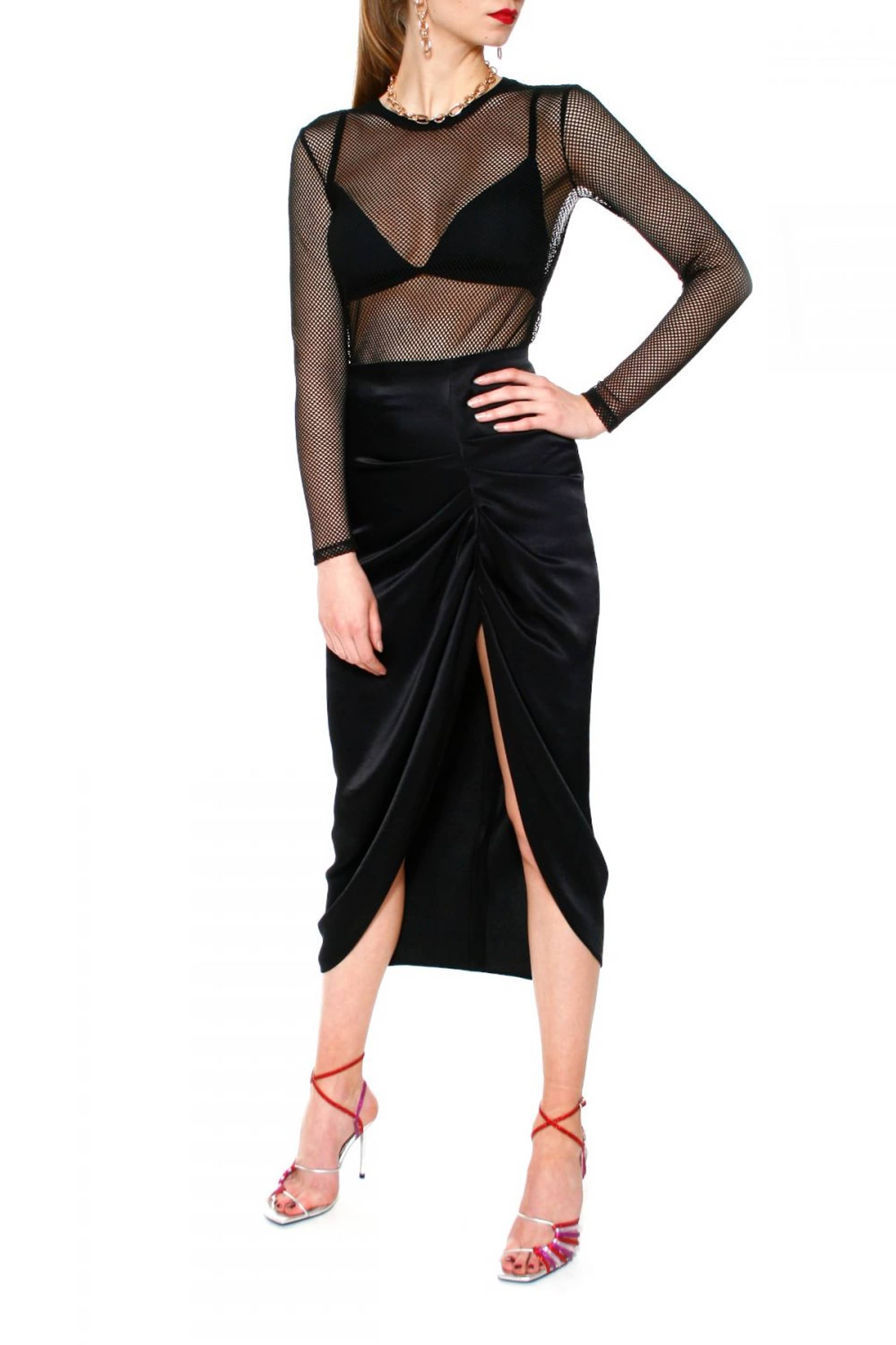 Skirt Katy Glossy Black made by HALEWSKI