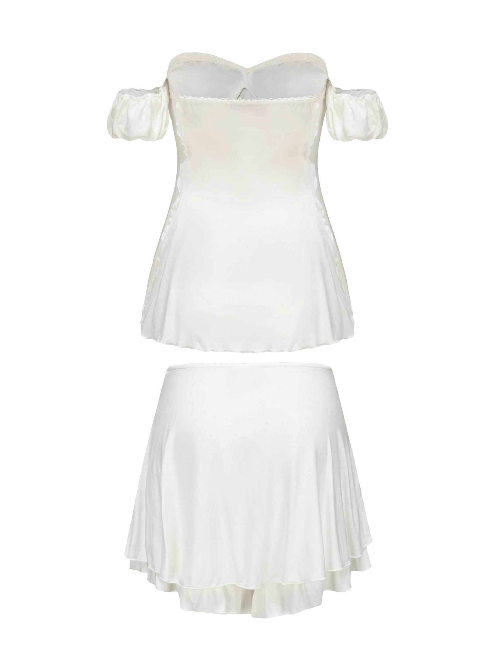 Heidi Top + Skirt  (White) (Final Sale) in White made by Nana Jacqueline